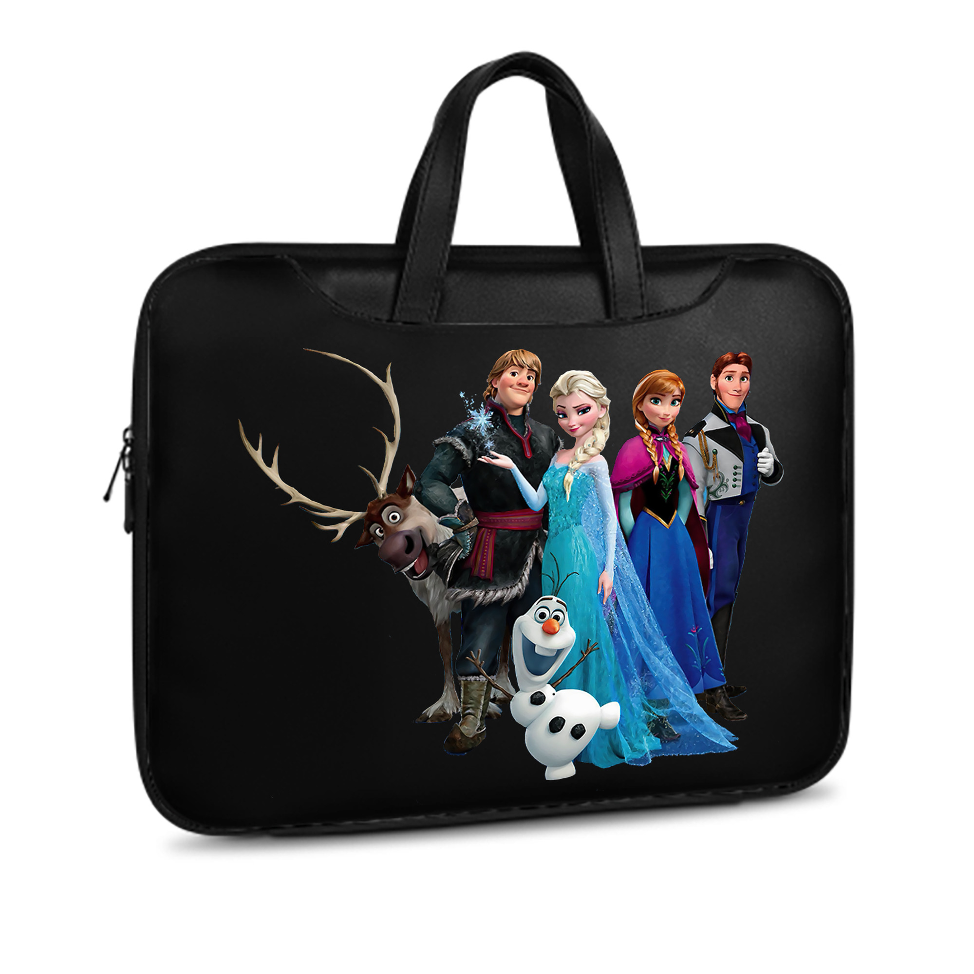 （画像用） アナと雪の女王 アンナ エルサ Frozen Anna Elsa レザーラップトップバッグ　ノートパソコンケース