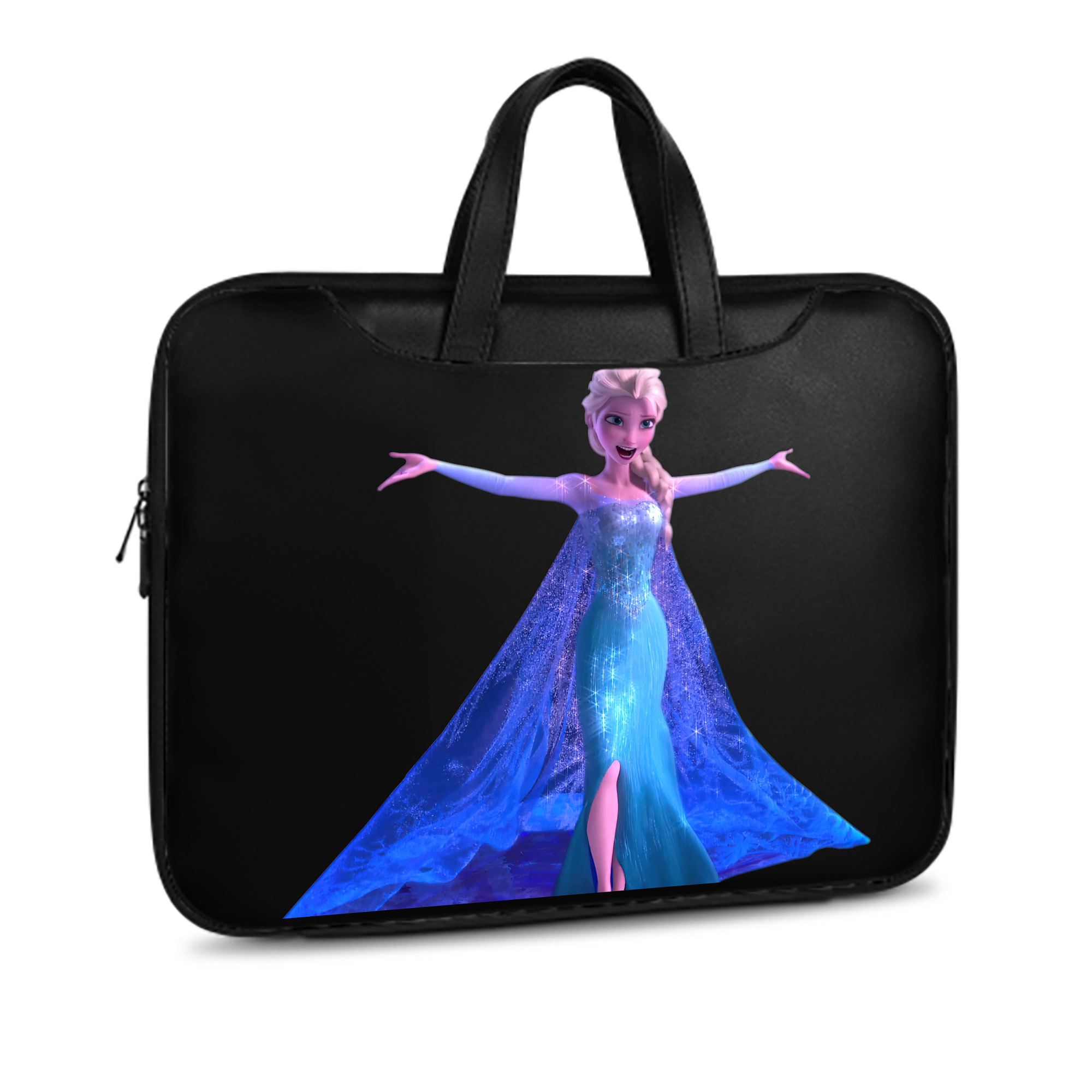 （画像用） アナと雪の女王 アンナ エルサ Frozen Anna Elsa レザーラップトップバッグ　ノートパソコンケース