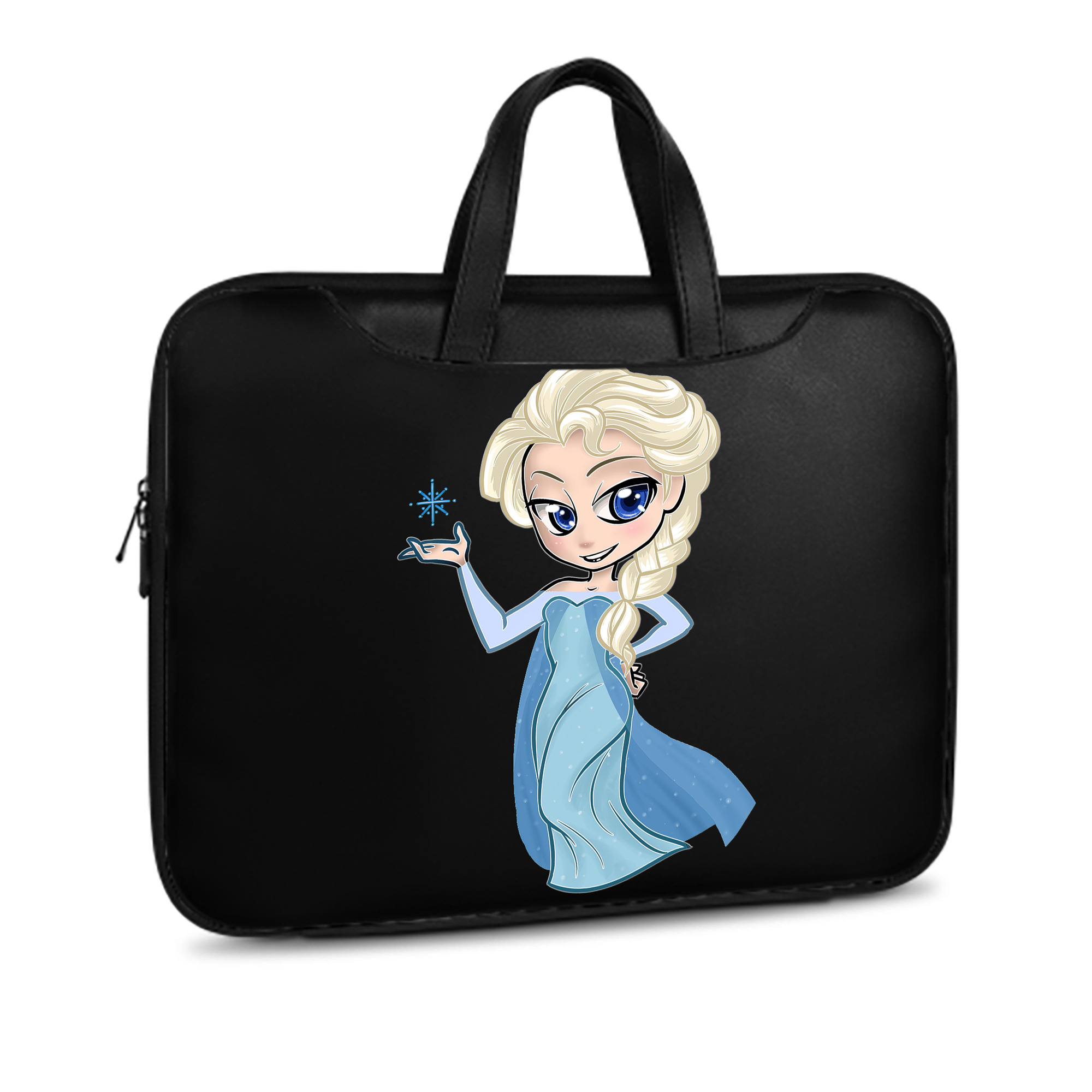 （画像用） アナと雪の女王 アンナ エルサ Frozen Anna Elsa レザーラップトップバッグ　ノートパソコンケース