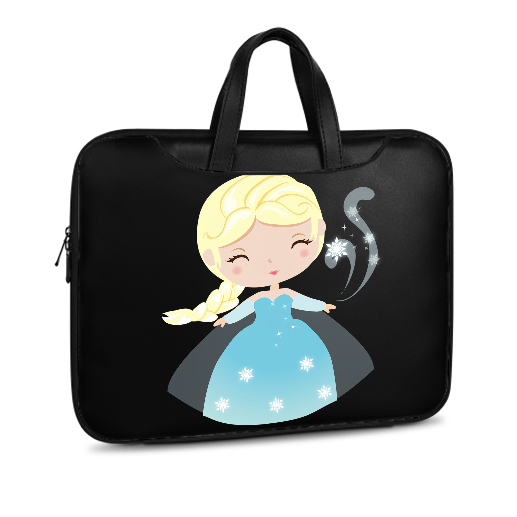 （画像用） アナと雪の女王 アンナ エルサ Frozen Anna Elsa レザーラップトップバッグ　ノートパソコンケース