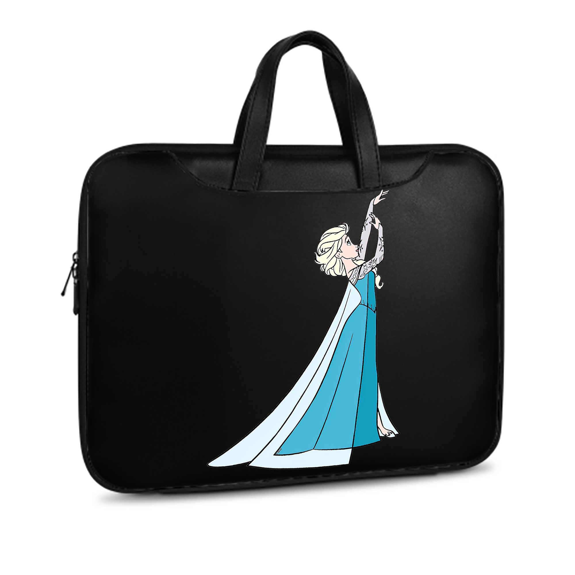 （画像用） アナと雪の女王 アンナ エルサ Frozen Anna Elsa レザーラップトップバッグ　ノートパソコンケース