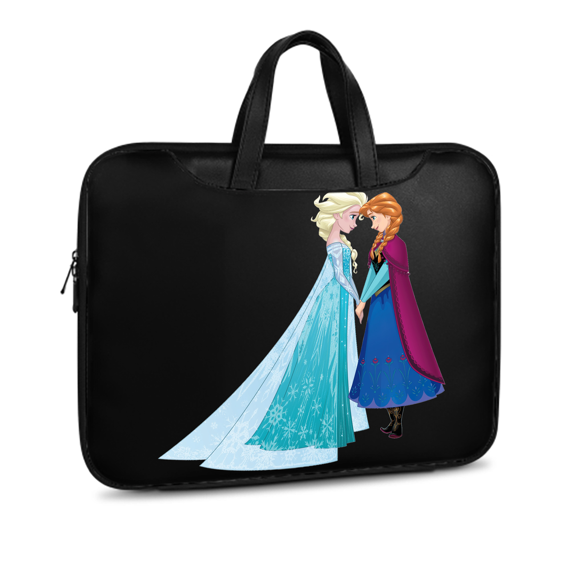 （画像用） アナと雪の女王 アンナ エルサ Frozen Anna Elsa レザーラップトップバッグ　ノートパソコンケース