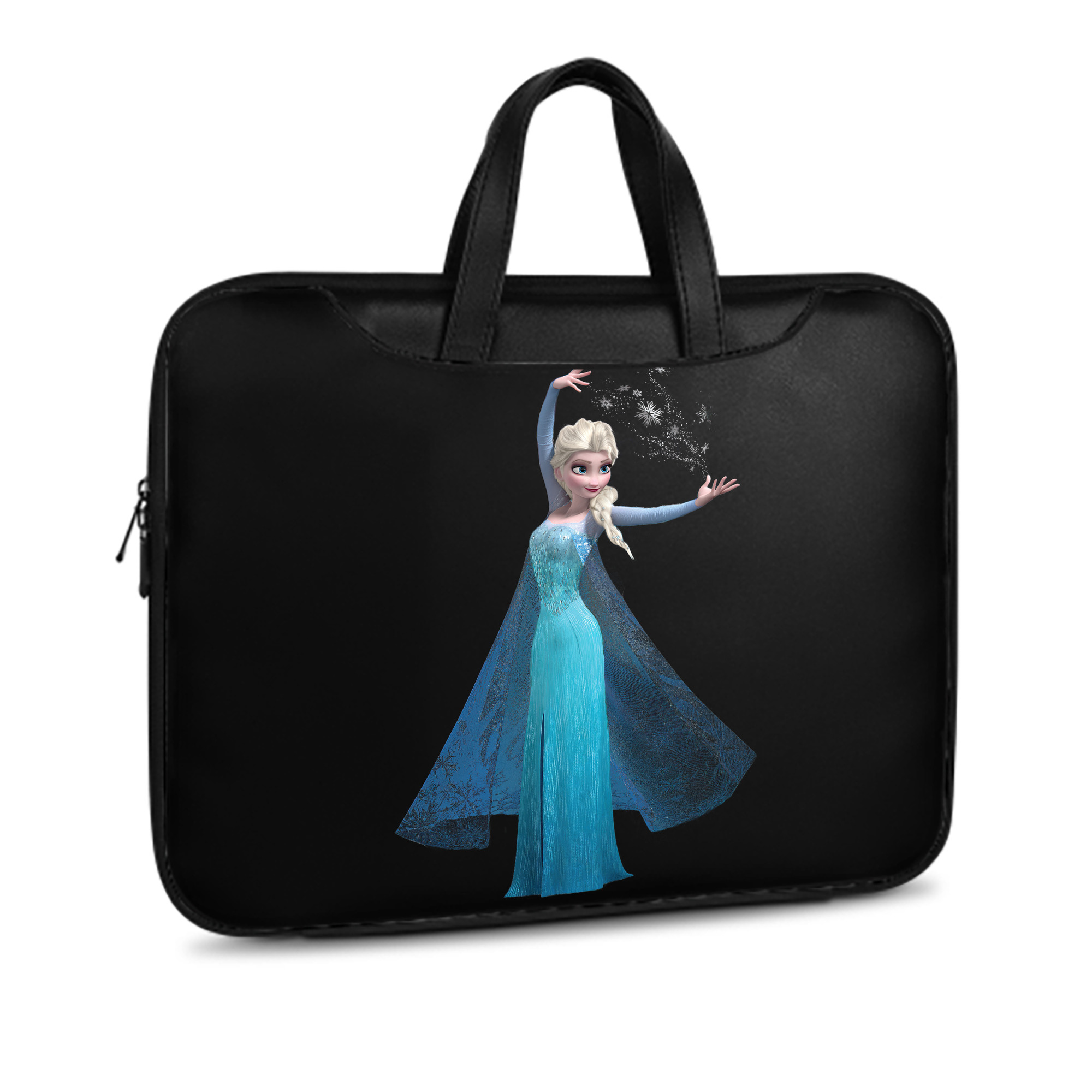 （画像用） アナと雪の女王 アンナ エルサ Frozen Anna Elsa レザーラップトップバッグ　ノートパソコンケース