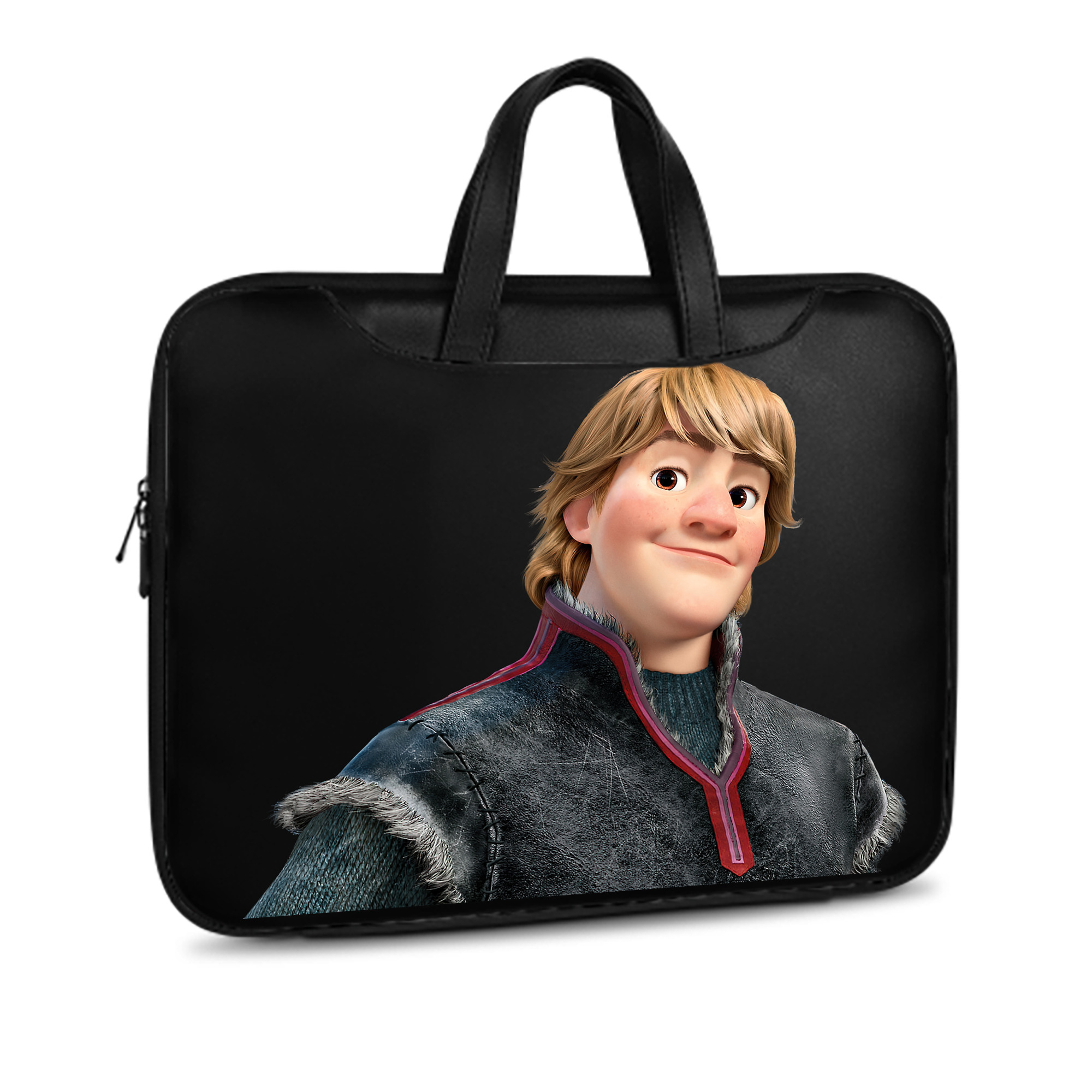 （画像用） アナと雪の女王 アンナ エルサ Frozen Anna Elsa レザーラップトップバッグ　ノートパソコンケース