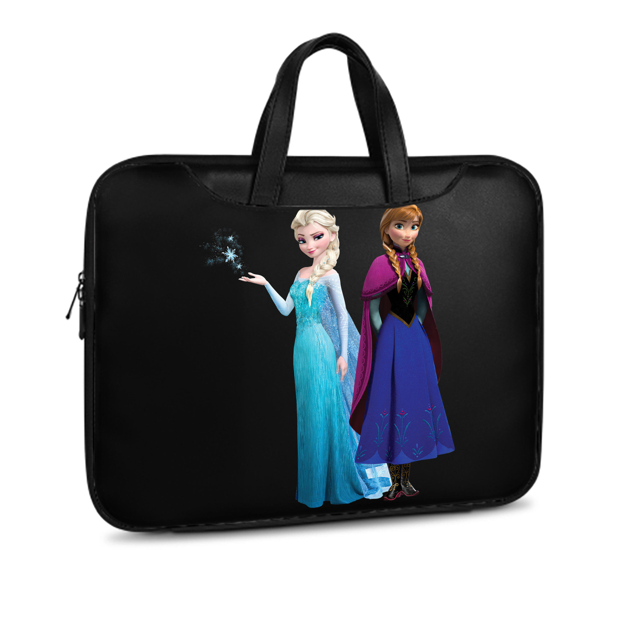 （画像用） アナと雪の女王 アンナ エルサ Frozen Anna Elsa レザーラップトップバッグ　ノートパソコンケース