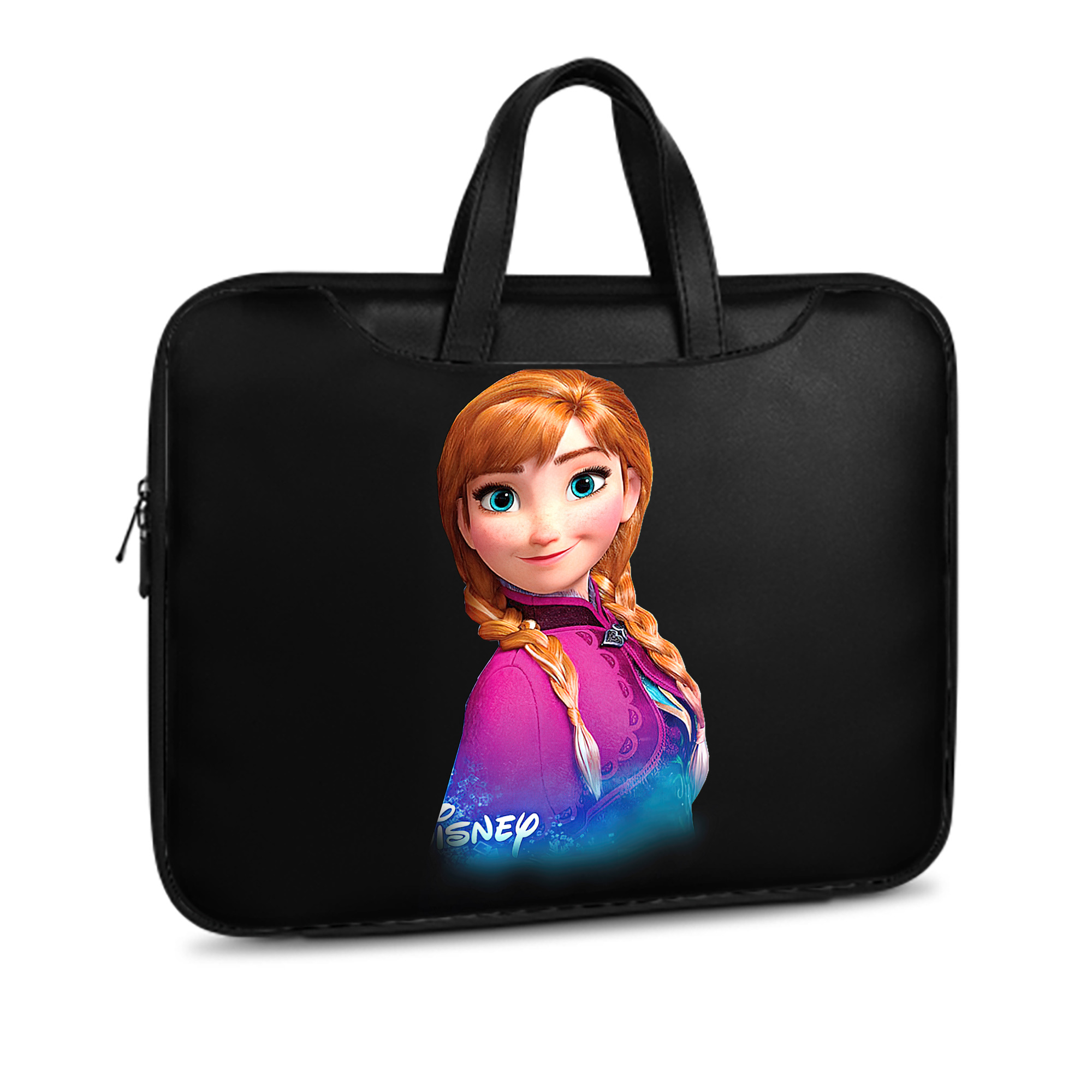 （画像用） アナと雪の女王 アンナ エルサ Frozen Anna Elsa レザーラップトップバッグ　ノートパソコンケース