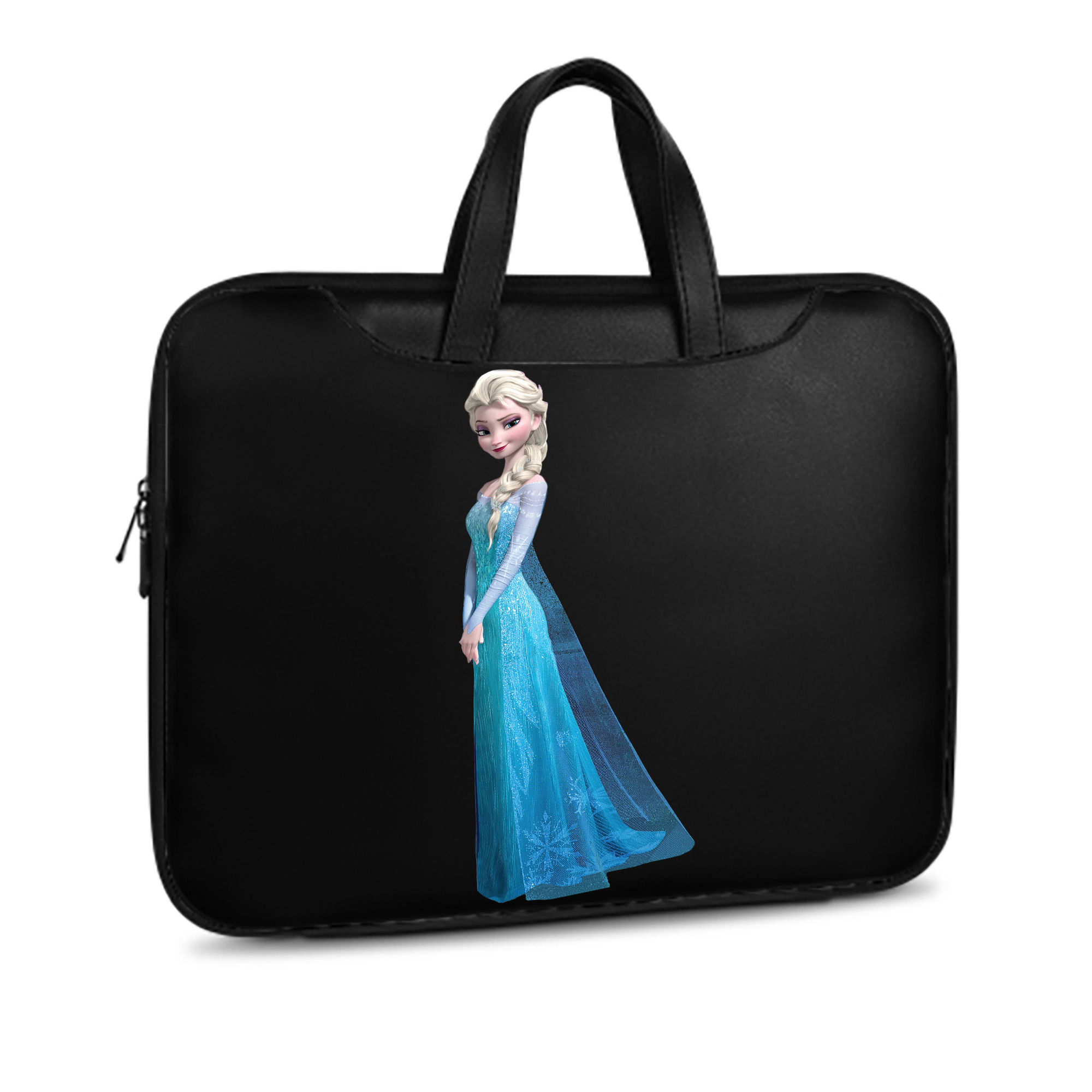 （画像用） アナと雪の女王 アンナ エルサ Frozen Anna Elsa レザーラップトップバッグ　ノートパソコンケース