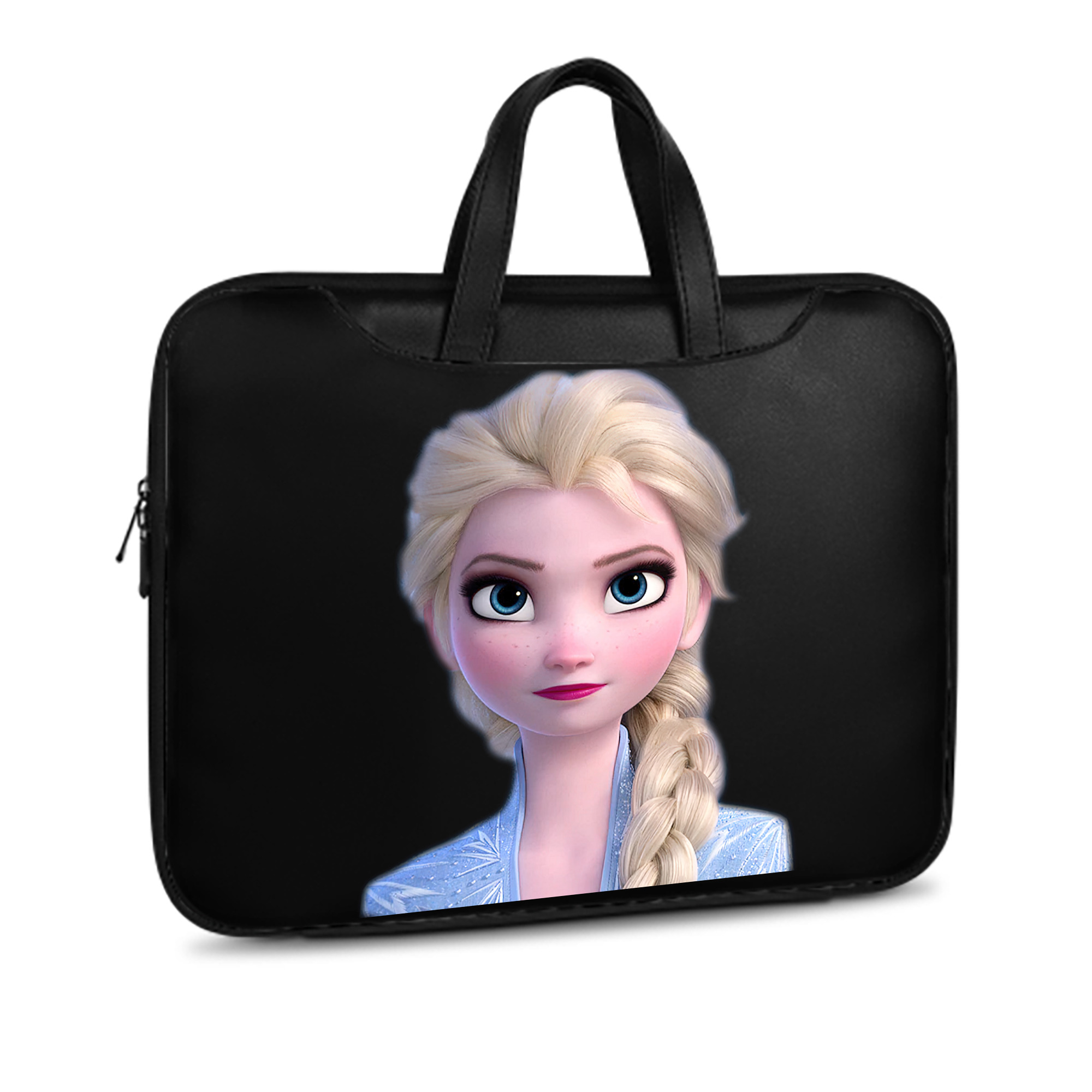 （画像用） アナと雪の女王 アンナ エルサ Frozen Anna Elsa レザーラップトップバッグ　ノートパソコンケース