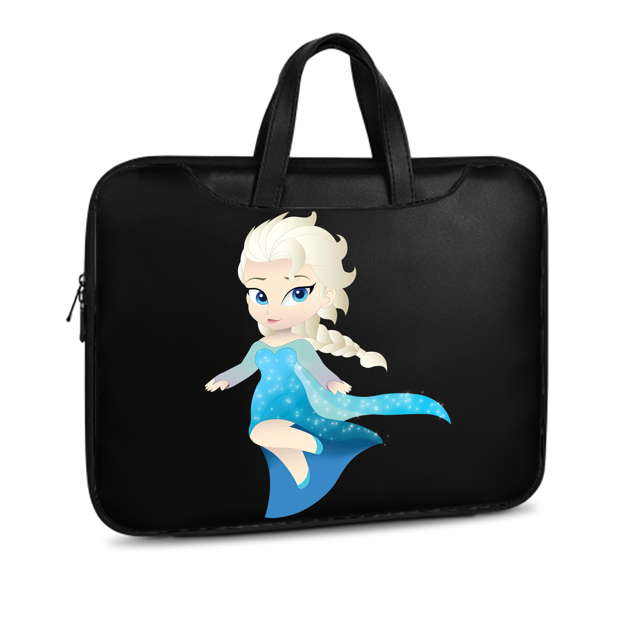 （画像用） アナと雪の女王 アンナ エルサ Frozen Anna Elsa レザーラップトップバッグ　ノートパソコンケース