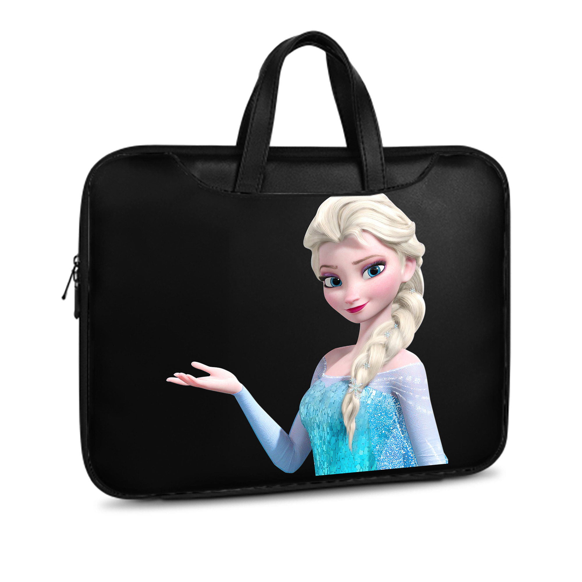 （画像用） アナと雪の女王 アンナ エルサ Frozen Anna Elsa レザーラップトップバッグ　ノートパソコンケース