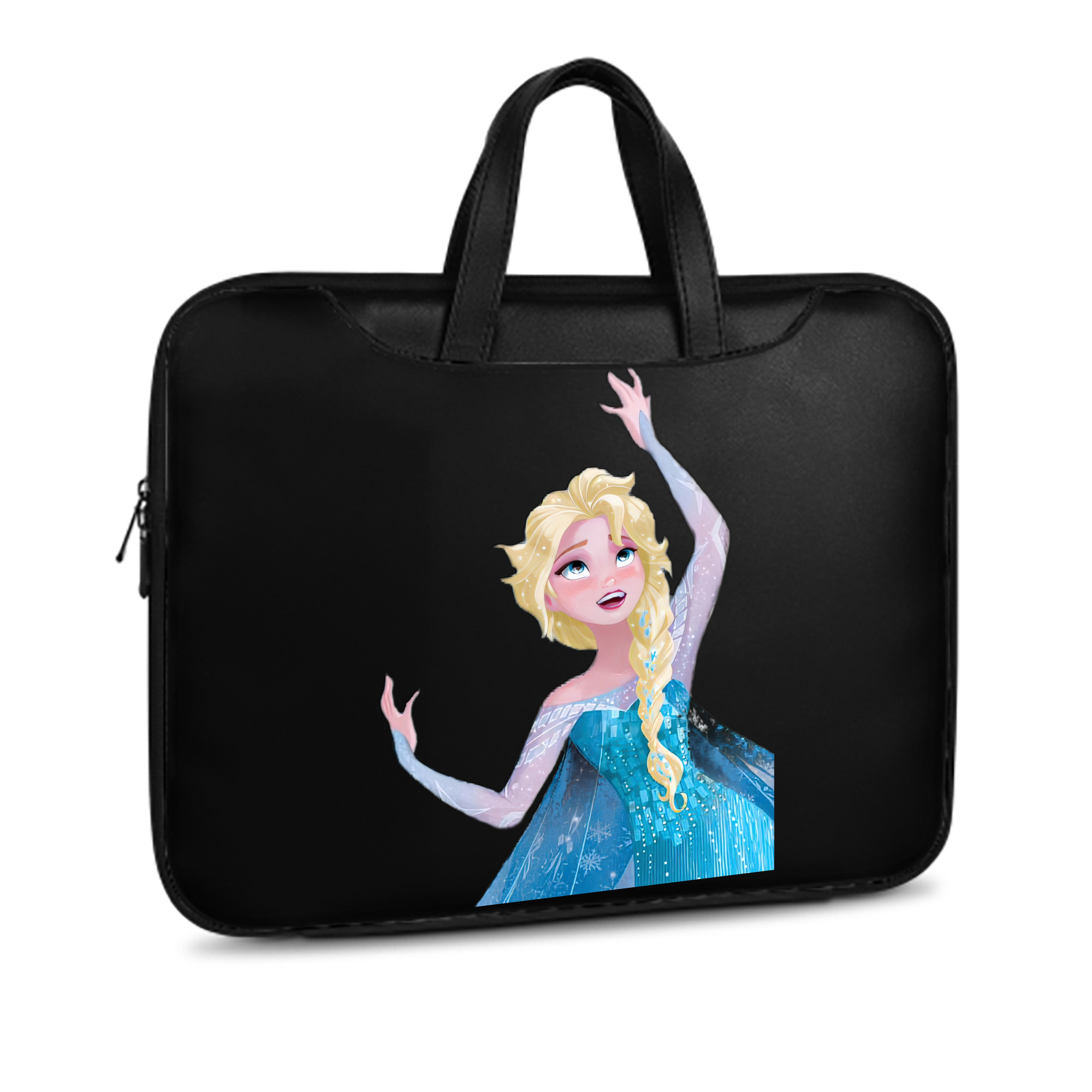 （画像用） アナと雪の女王 アンナ エルサ Frozen Anna Elsa レザーラップトップバッグ　ノートパソコンケース