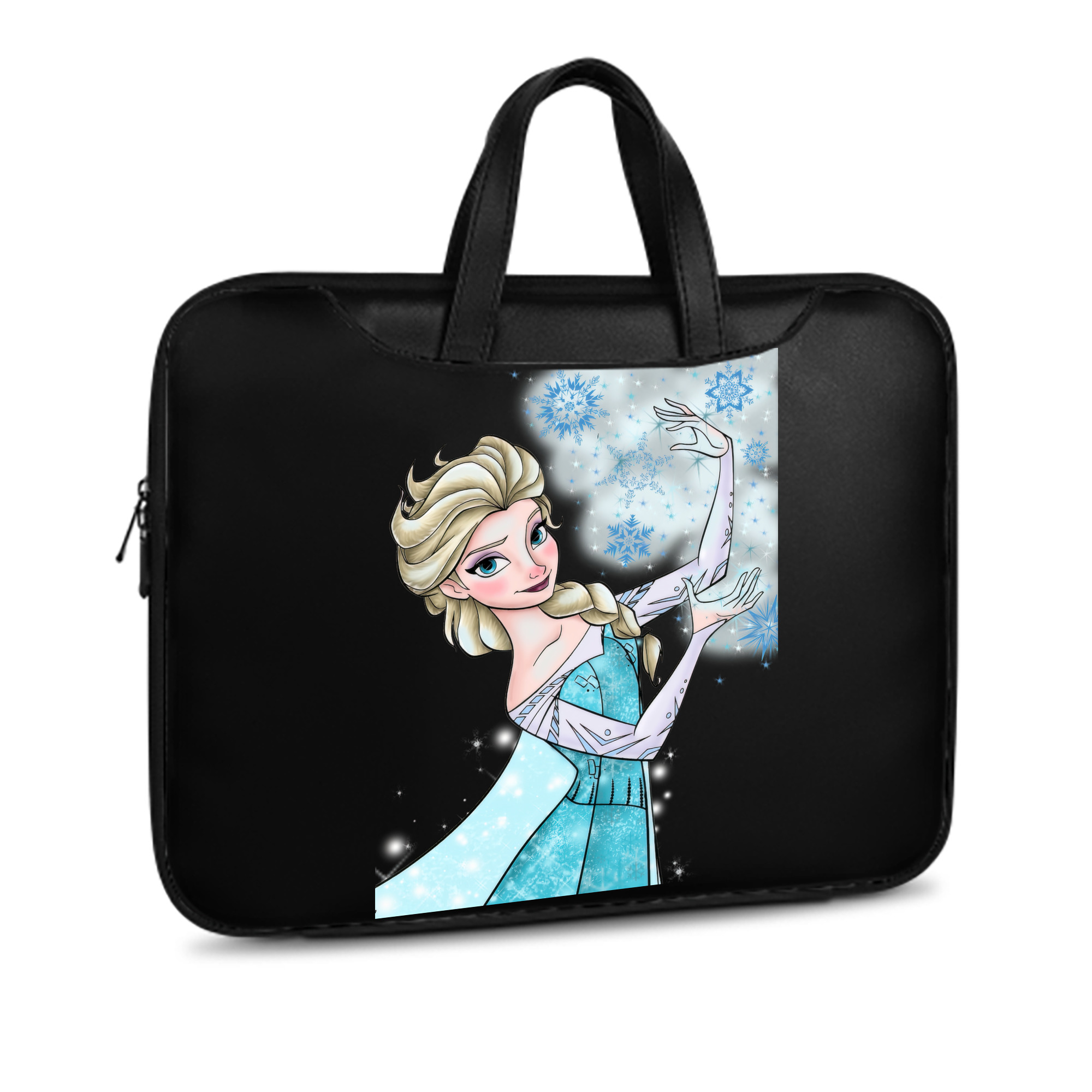 （画像用） アナと雪の女王 アンナ エルサ Frozen Anna Elsa レザーラップトップバッグ　ノートパソコンケース