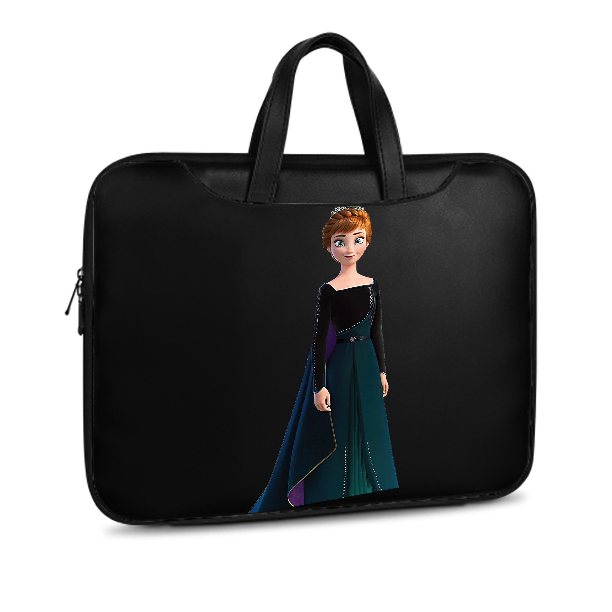 （画像用） アナと雪の女王 アンナ エルサ Frozen Anna Elsa レザーラップトップバッグ　ノートパソコンケース