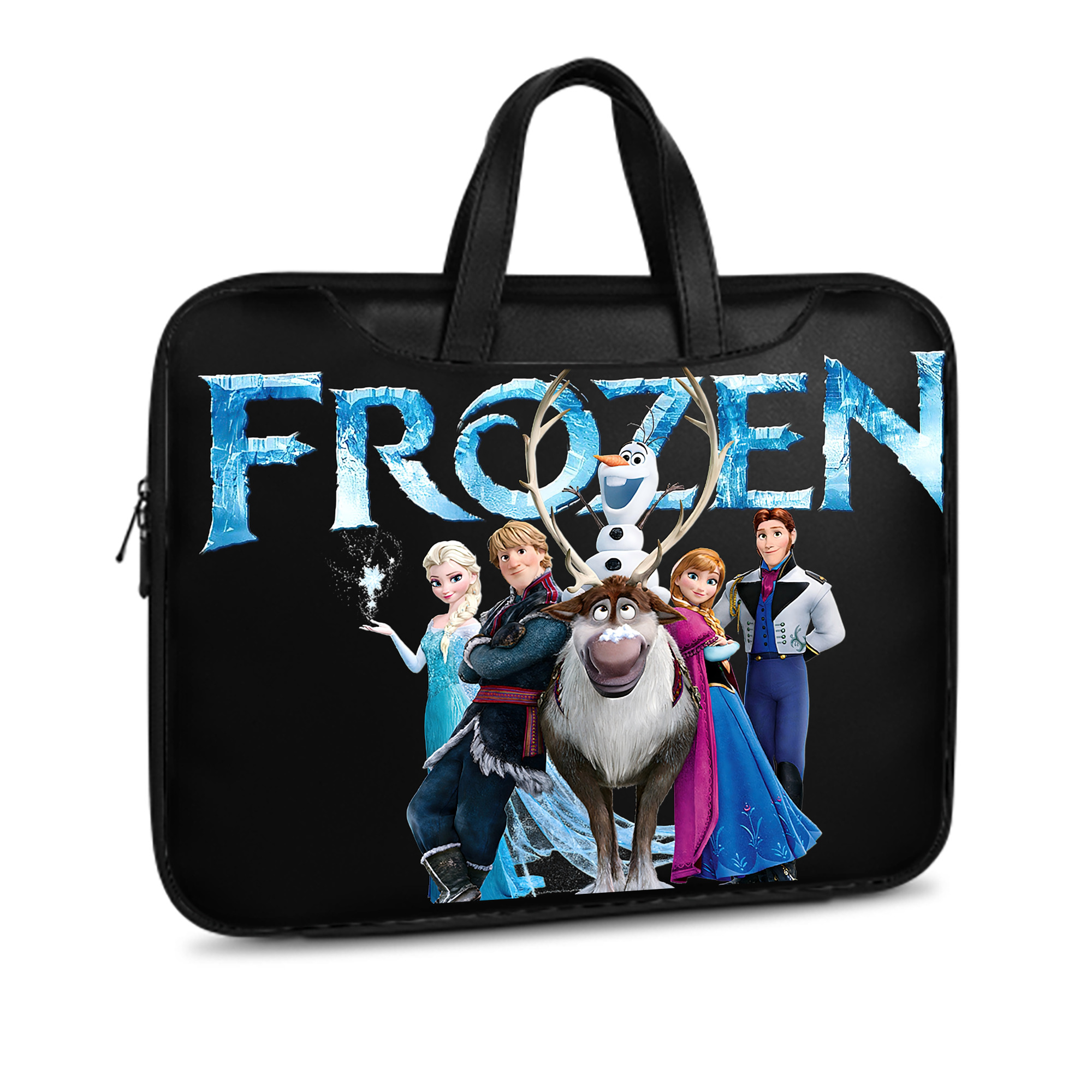 （画像用） アナと雪の女王 アンナ エルサ Frozen Anna Elsa レザーラップトップバッグ　ノートパソコンケース