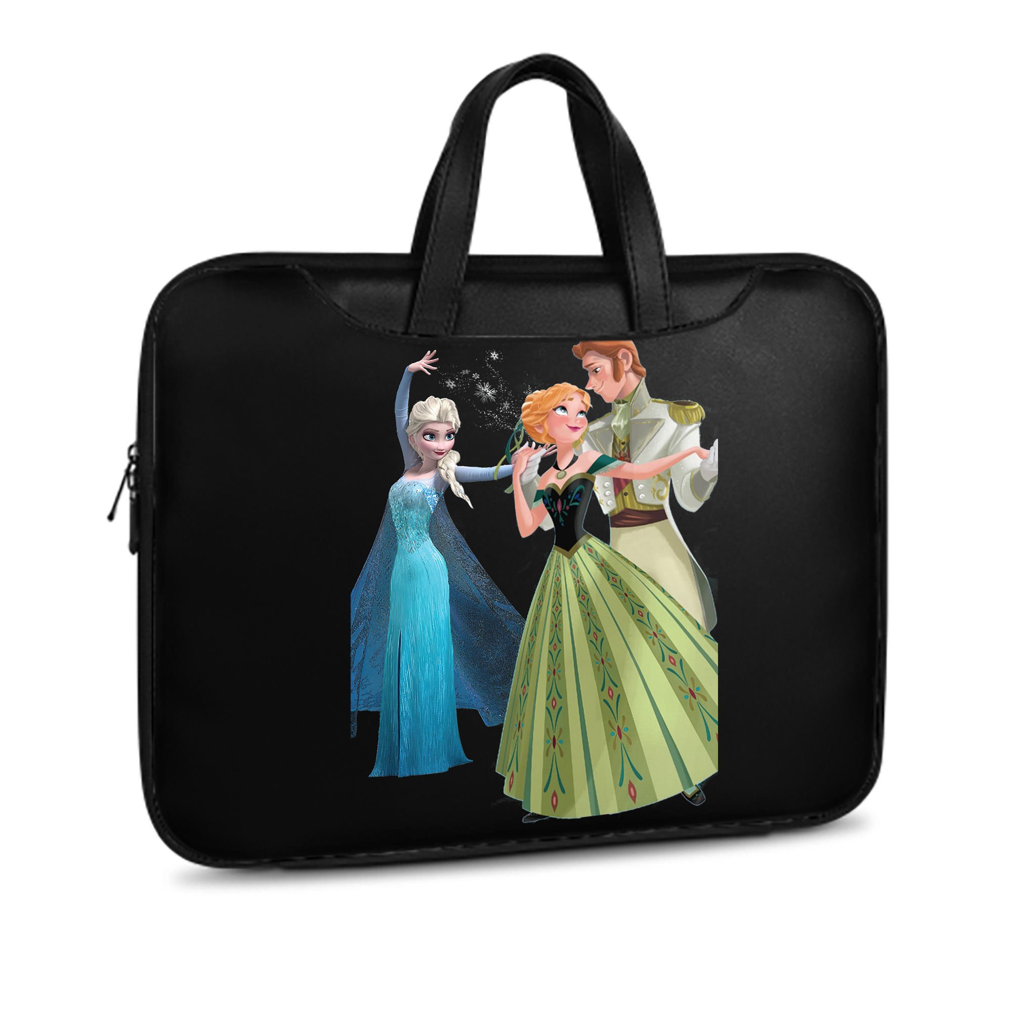（画像用） アナと雪の女王 アンナ エルサ Frozen Anna Elsa レザーラップトップバッグ　ノートパソコンケース