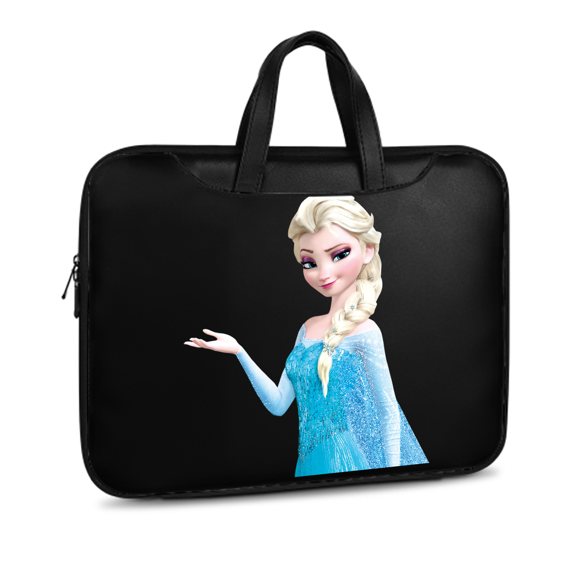 （画像用） アナと雪の女王 アンナ エルサ Frozen Anna Elsa レザーラップトップバッグ　ノートパソコンケース
