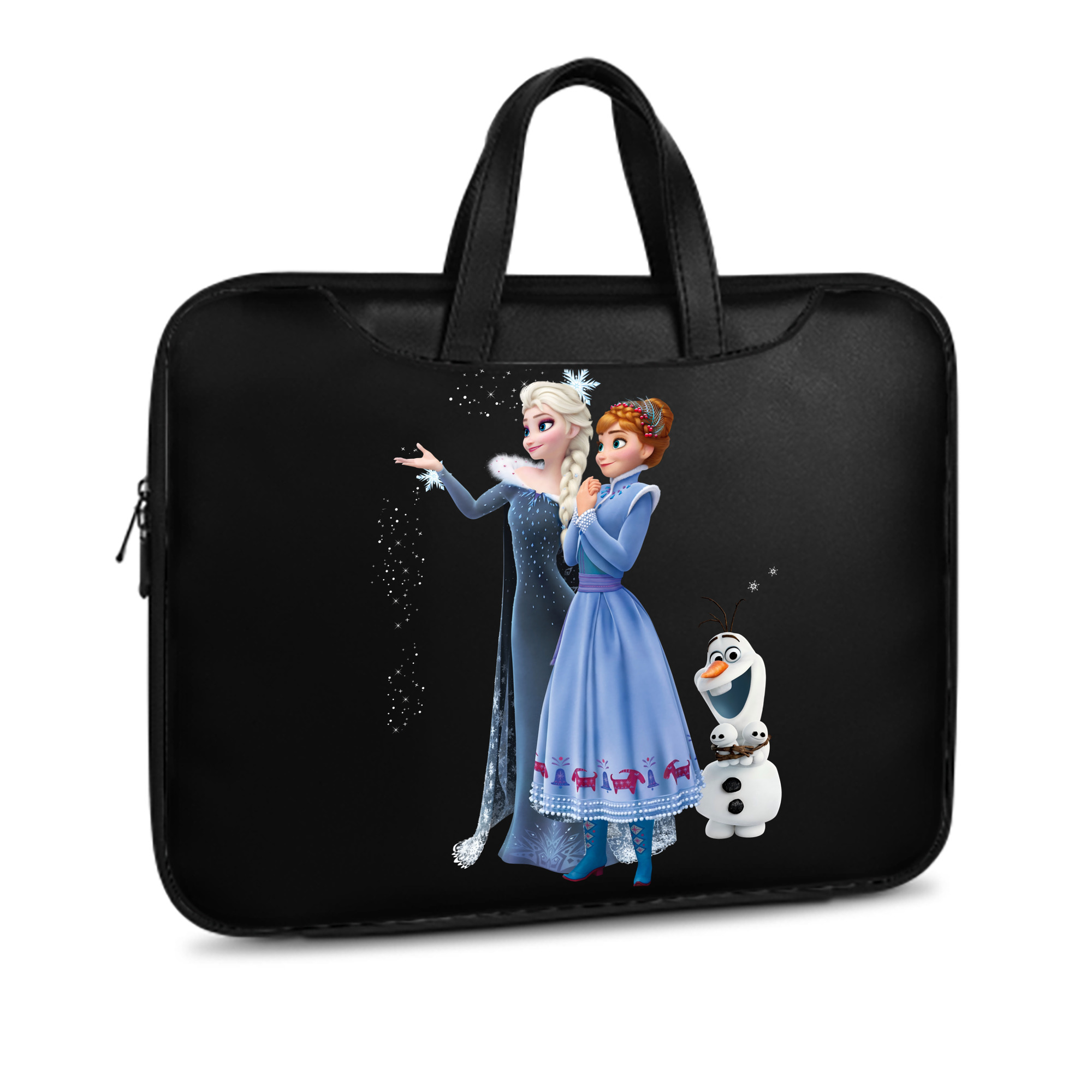 （画像用） アナと雪の女王 アンナ エルサ Frozen Anna Elsa レザーラップトップバッグ　ノートパソコンケース
