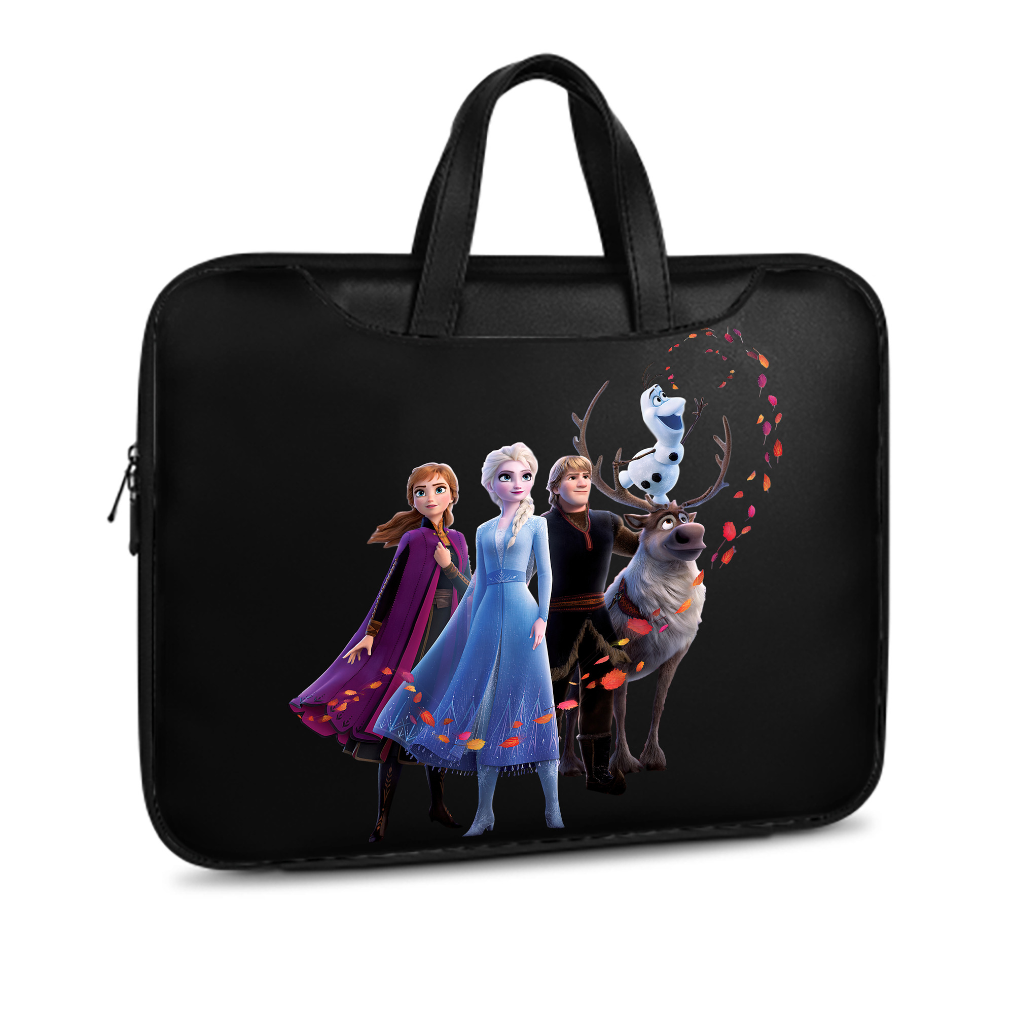 （画像用） アナと雪の女王 アンナ エルサ Frozen Anna Elsa レザーラップトップバッグ　ノートパソコンケース