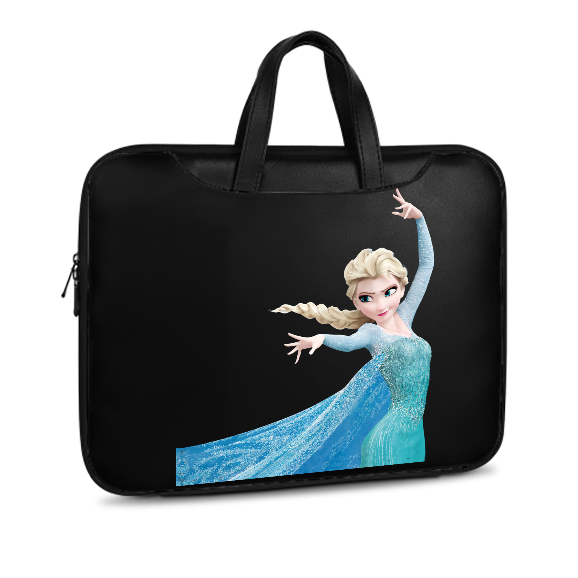 （画像用） アナと雪の女王 アンナ エルサ Frozen Anna Elsa レザーラップトップバッグ　ノートパソコンケース