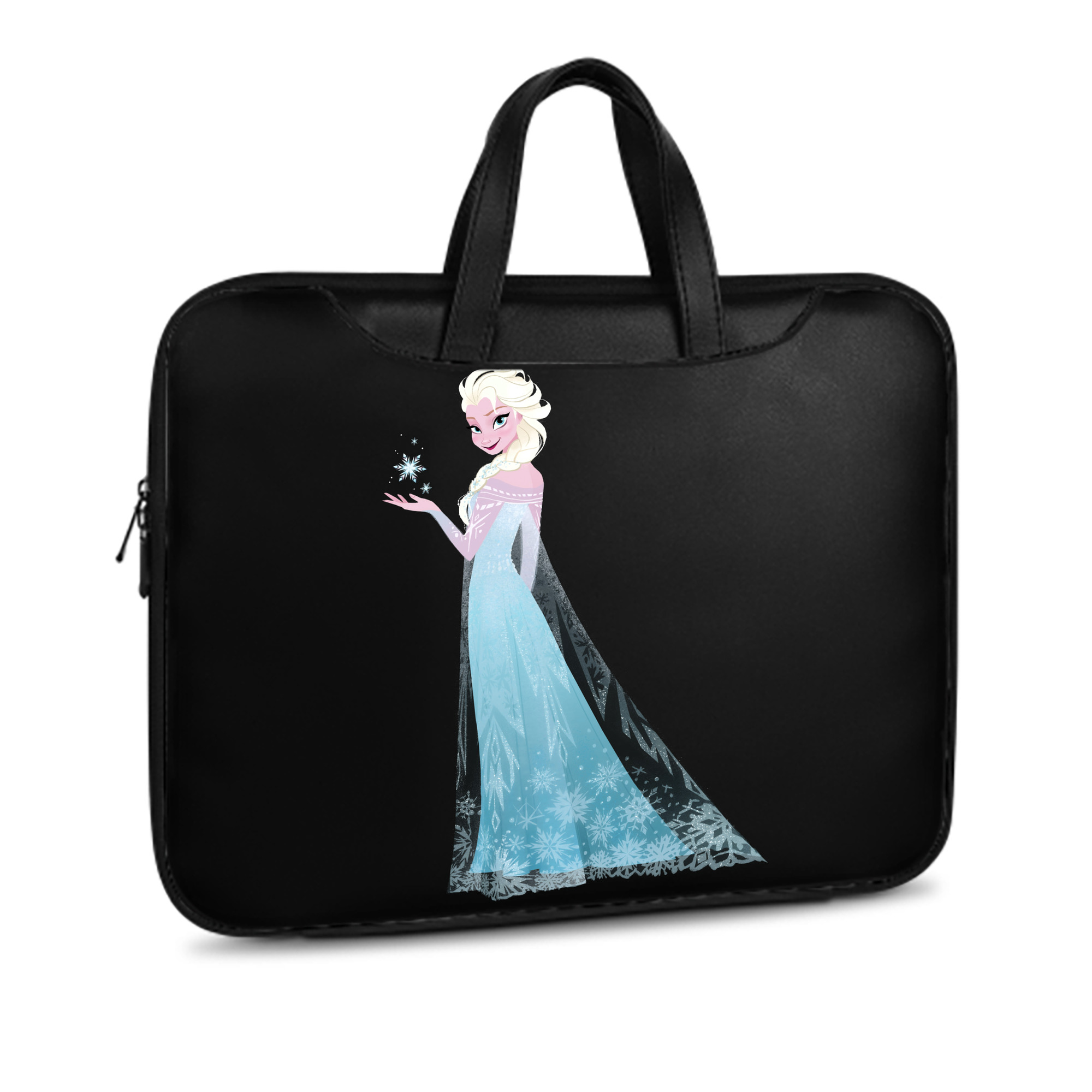 （画像用） アナと雪の女王 アンナ エルサ Frozen Anna Elsa レザーラップトップバッグ　ノートパソコンケース