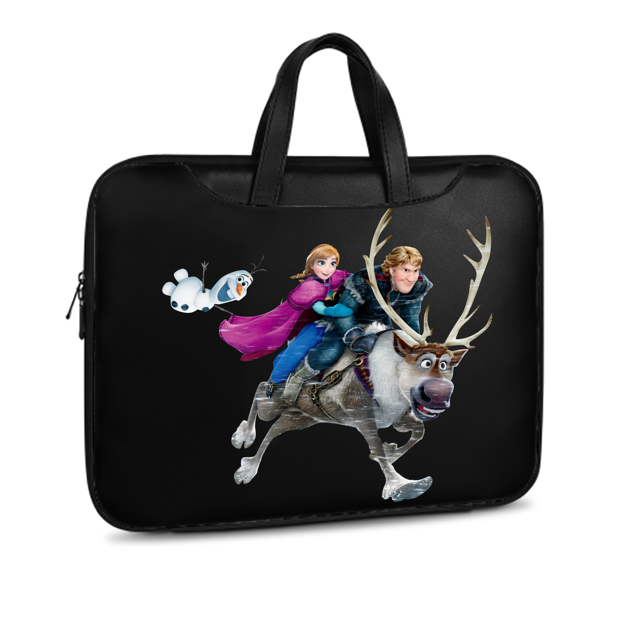（画像用） アナと雪の女王 アンナ エルサ Frozen Anna Elsa レザーラップトップバッグ　ノートパソコンケース