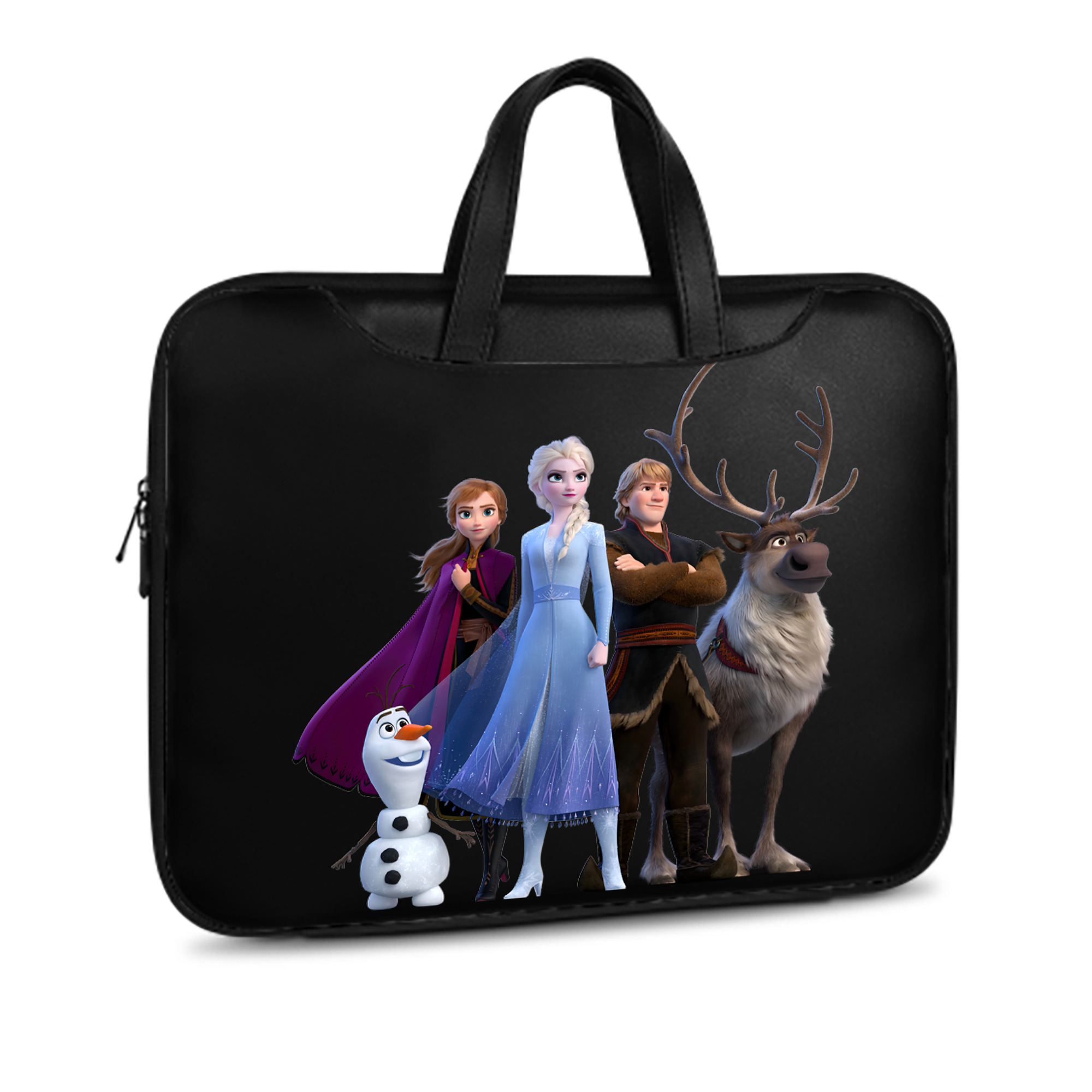（画像用） アナと雪の女王 アンナ エルサ Frozen Anna Elsa レザーラップトップバッグ　ノートパソコンケース
