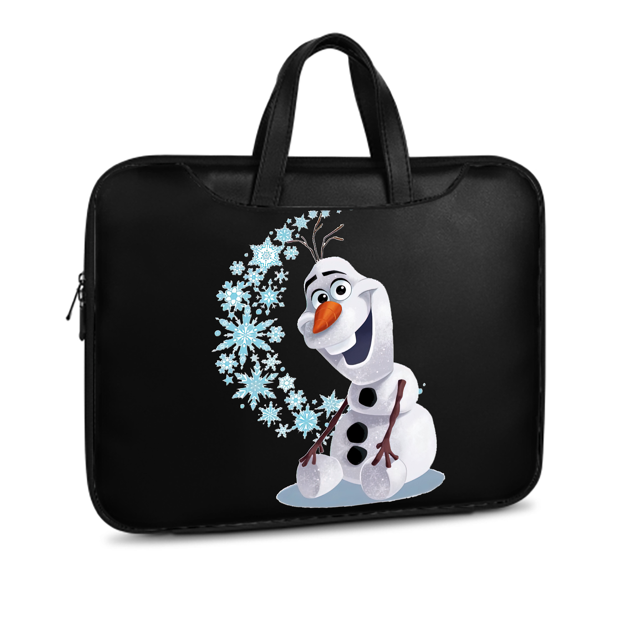 （画像用） アナと雪の女王 アンナ エルサ Frozen Anna Elsa レザーラップトップバッグ　ノートパソコンケース