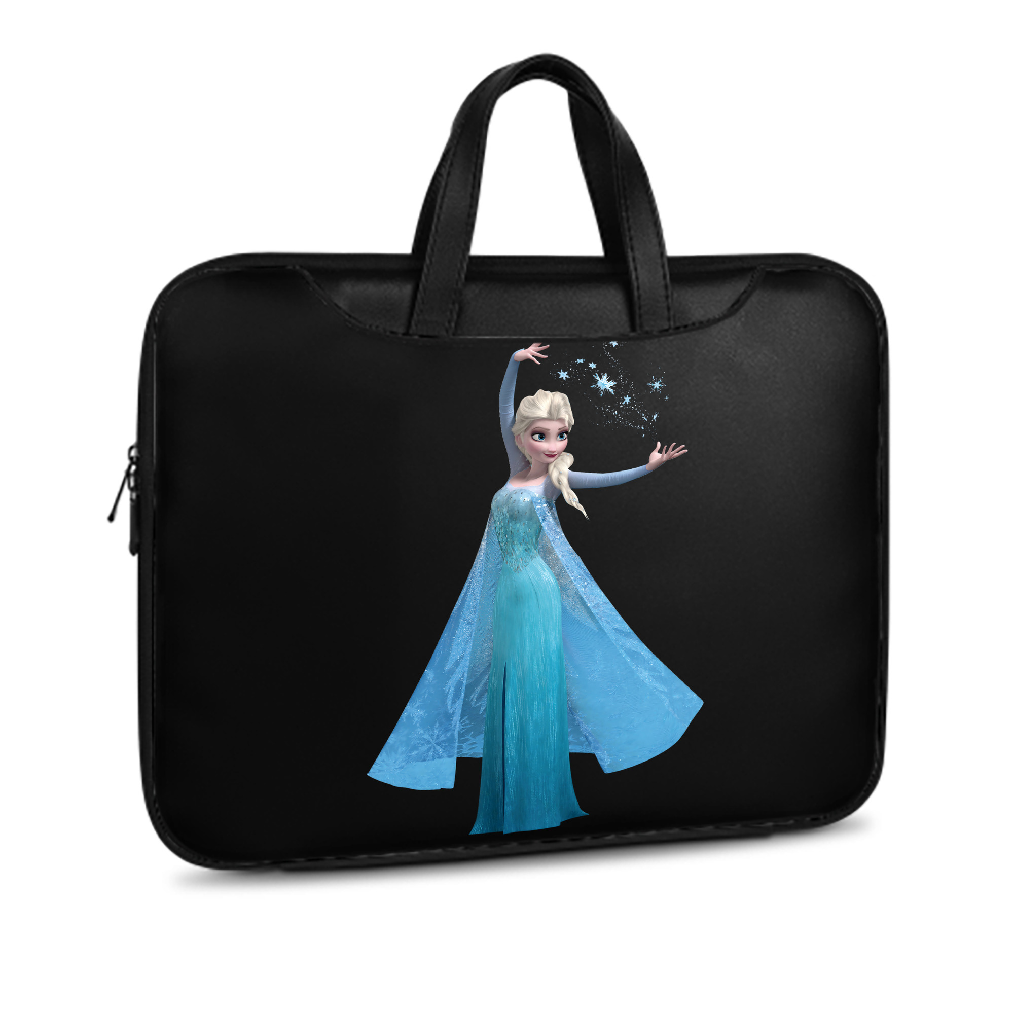 （画像用） アナと雪の女王 アンナ エルサ Frozen Anna Elsa レザーラップトップバッグ　ノートパソコンケース