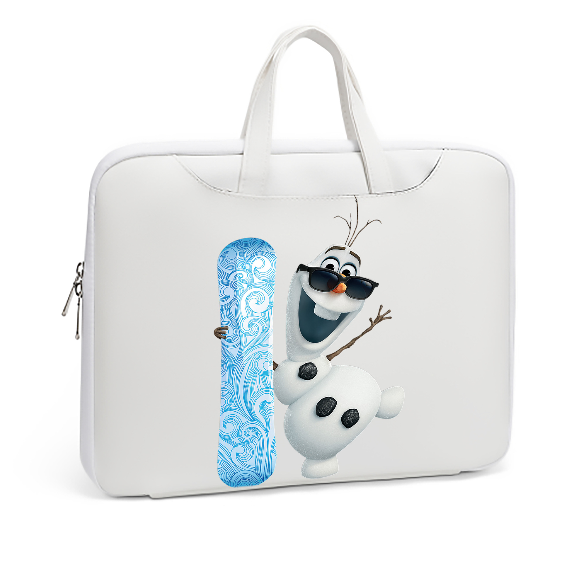 （画像用） アナと雪の女王 アンナ エルサ Frozen Anna Elsa レザーラップトップバッグ　ノートパソコンケース