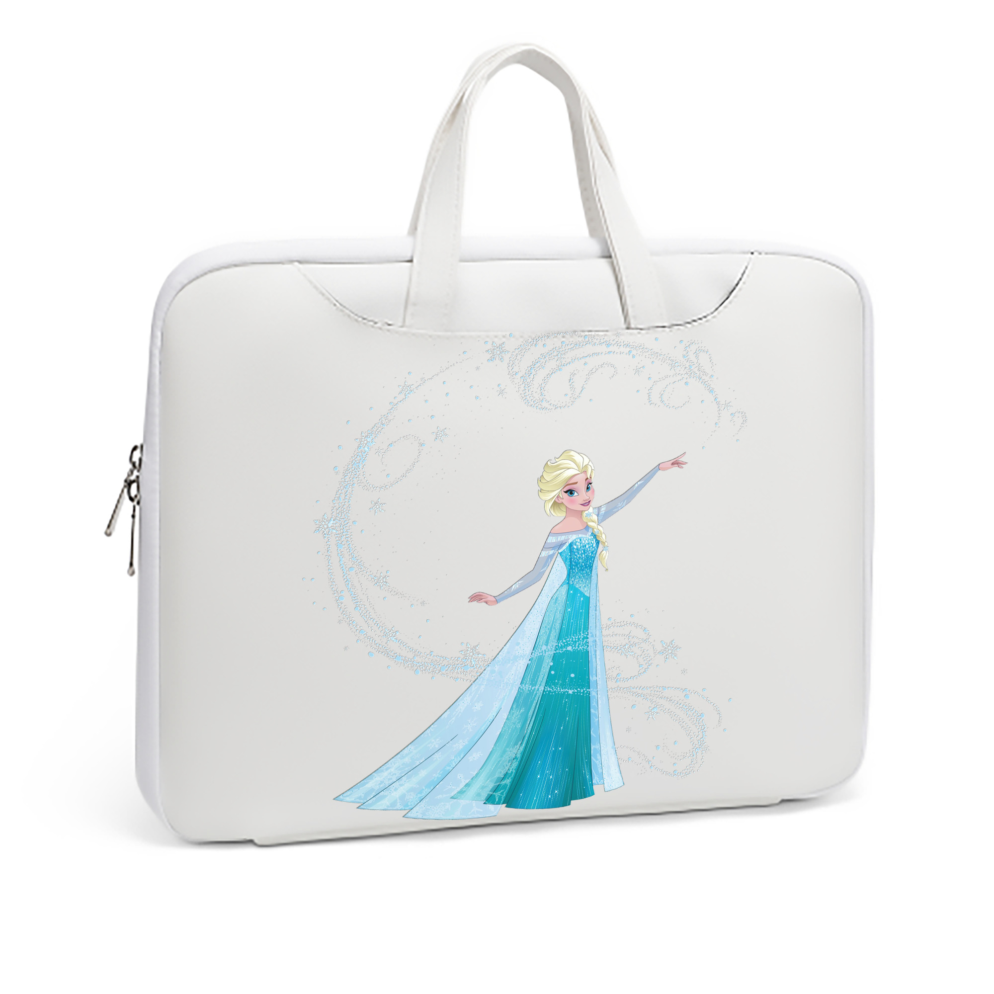 （画像用） アナと雪の女王 アンナ エルサ Frozen Anna Elsa レザーラップトップバッグ　ノートパソコンケース