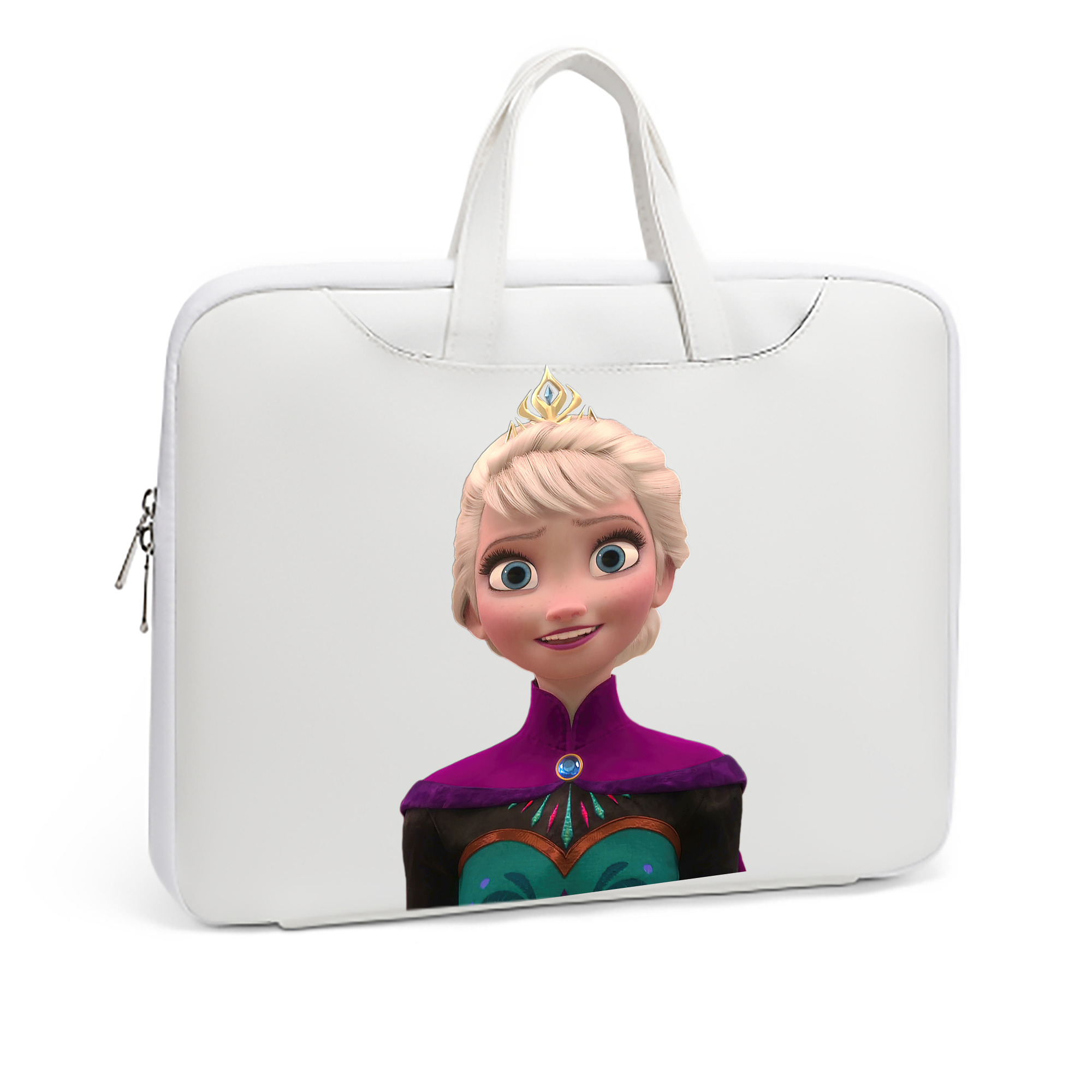 （画像用） アナと雪の女王 アンナ エルサ Frozen Anna Elsa レザーラップトップバッグ　ノートパソコンケース