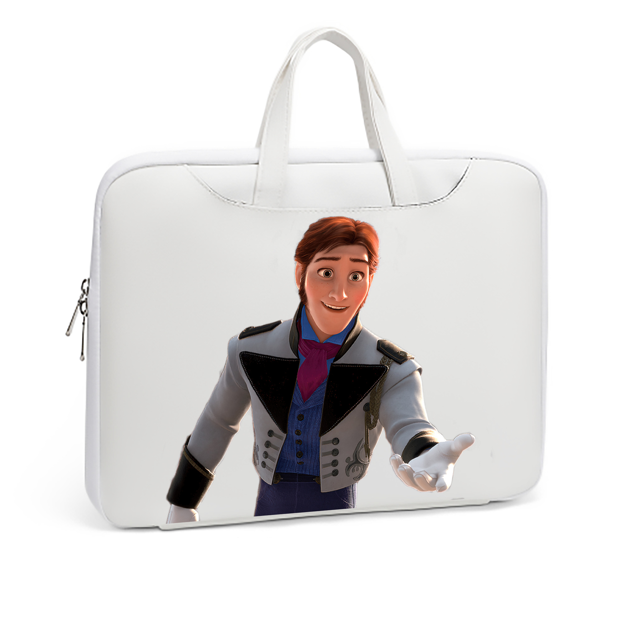 （画像用） アナと雪の女王 アンナ エルサ Frozen Anna Elsa レザーラップトップバッグ　ノートパソコンケース