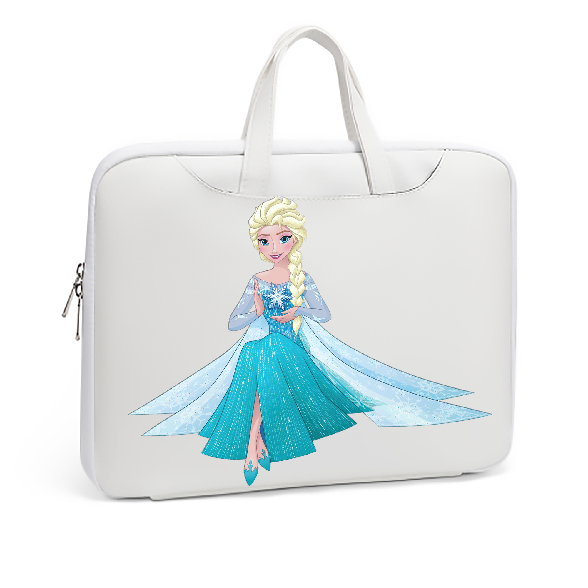 （画像用） アナと雪の女王 アンナ エルサ Frozen Anna Elsa レザーラップトップバッグ　ノートパソコンケース