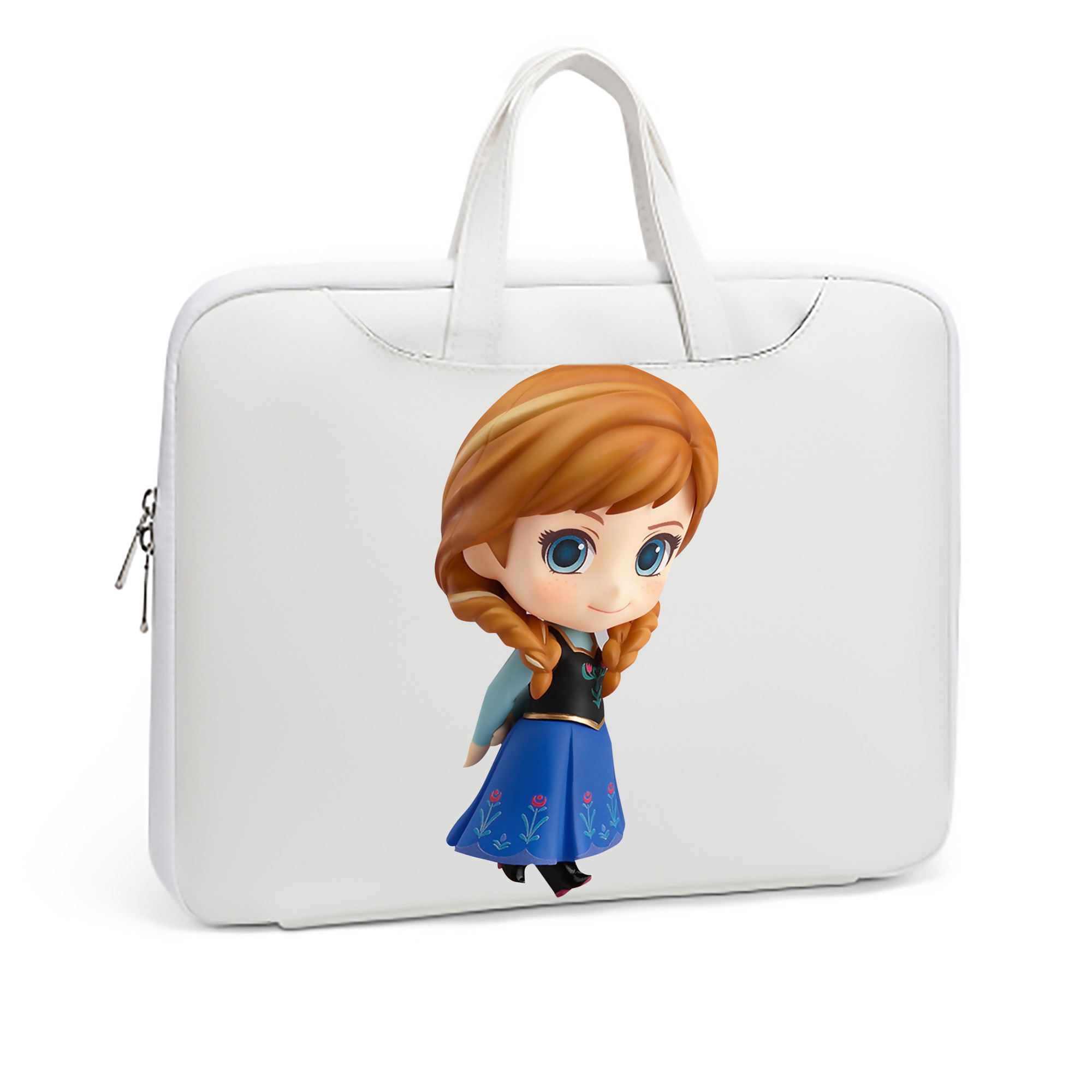 （画像用） アナと雪の女王 アンナ エルサ Frozen Anna Elsa レザーラップトップバッグ　ノートパソコンケース
