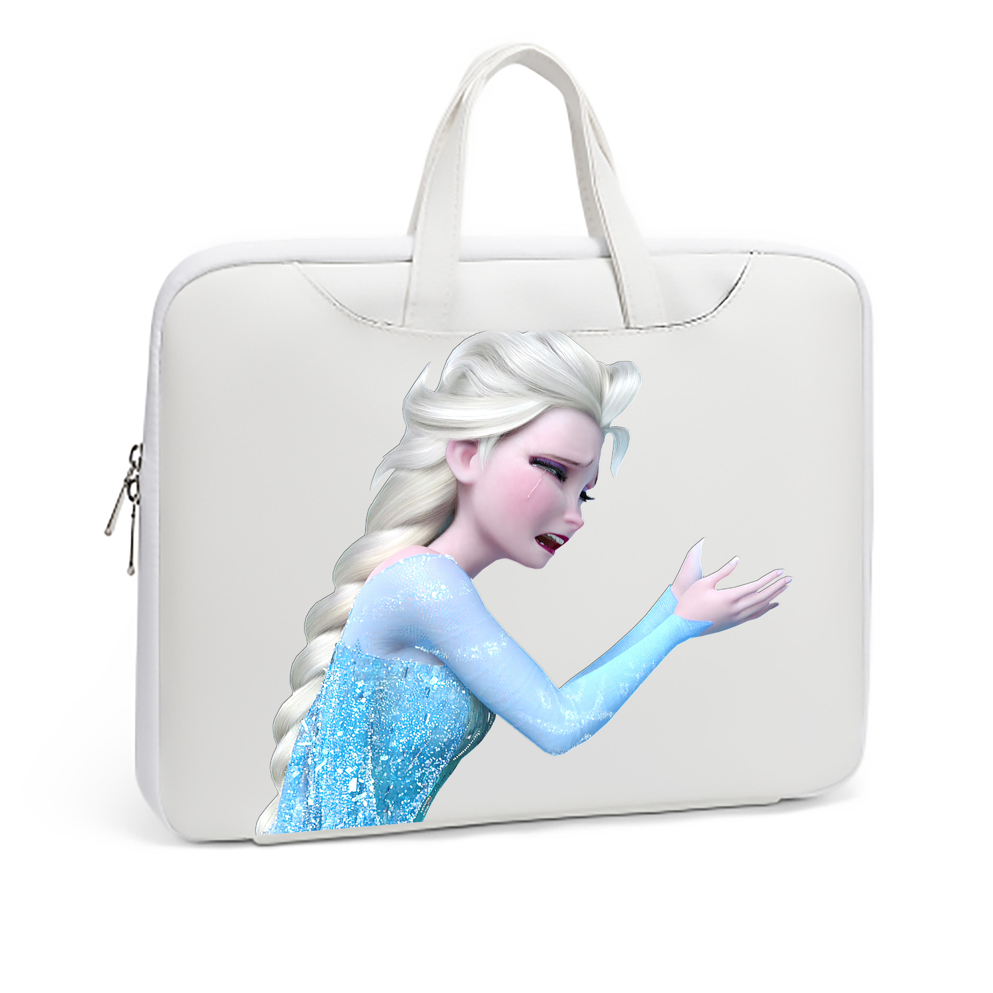 （画像用） アナと雪の女王 アンナ エルサ Frozen Anna Elsa レザーラップトップバッグ　ノートパソコンケース