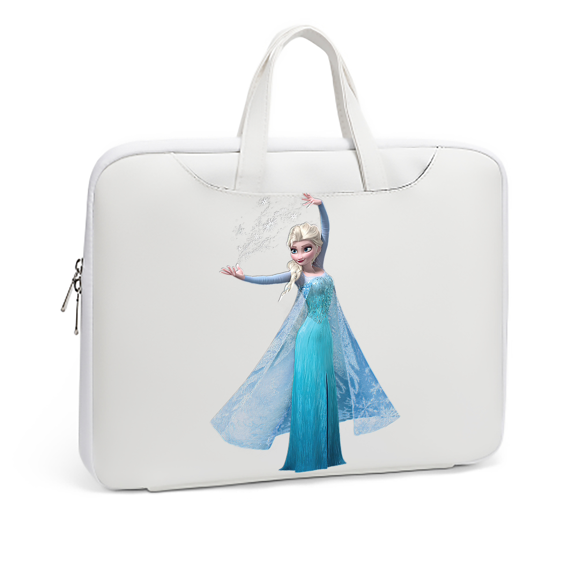（画像用） アナと雪の女王 アンナ エルサ Frozen Anna Elsa レザーラップトップバッグ　ノートパソコンケース