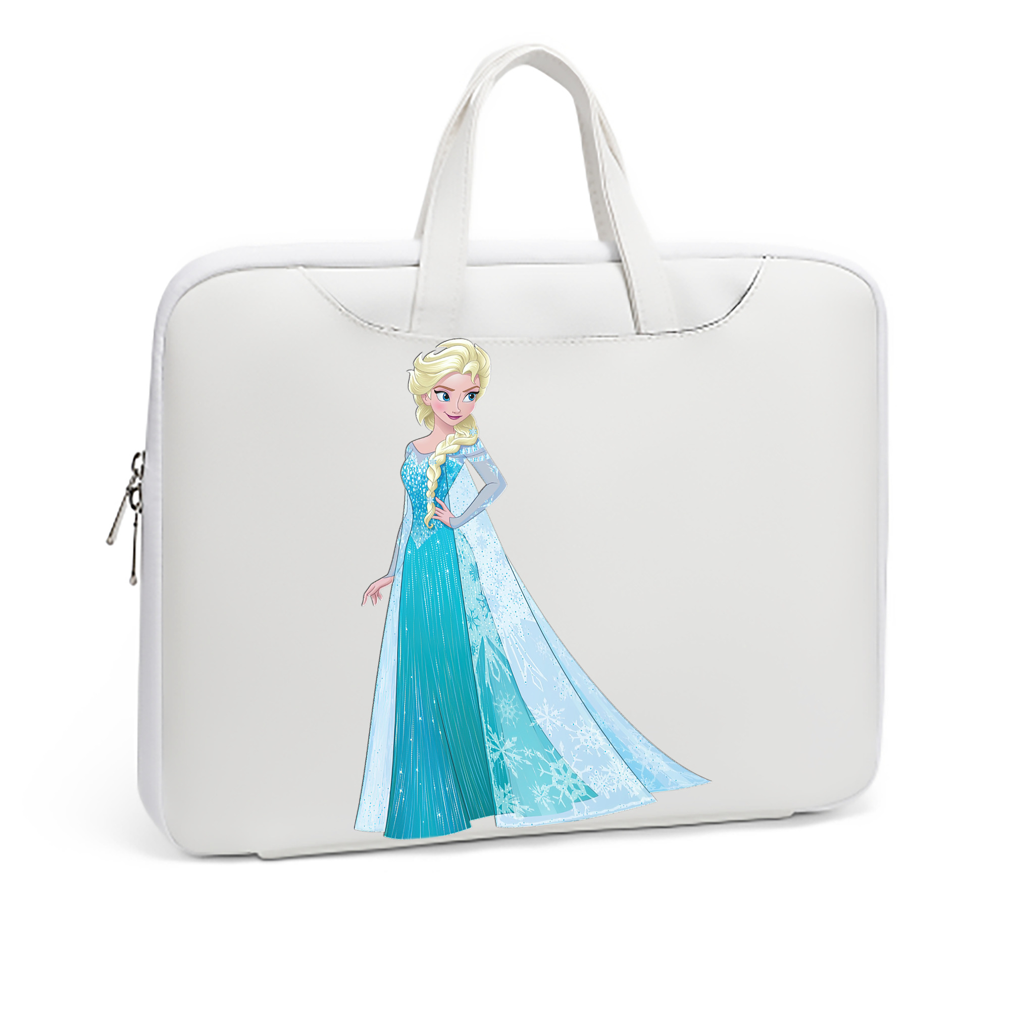（画像用） アナと雪の女王 アンナ エルサ Frozen Anna Elsa レザーラップトップバッグ　ノートパソコンケース