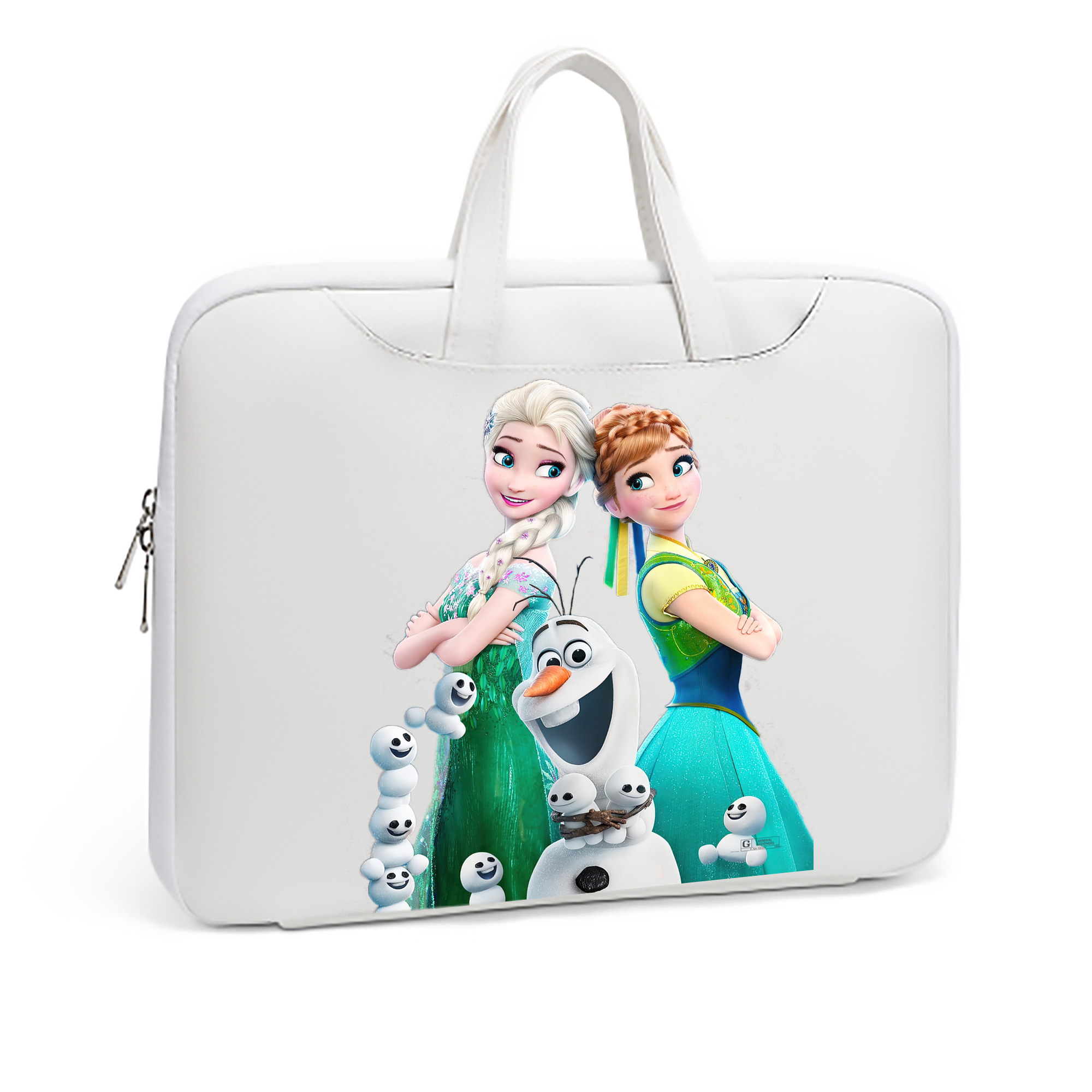 （画像用） アナと雪の女王 アンナ エルサ Frozen Anna Elsa レザーラップトップバッグ　ノートパソコンケース