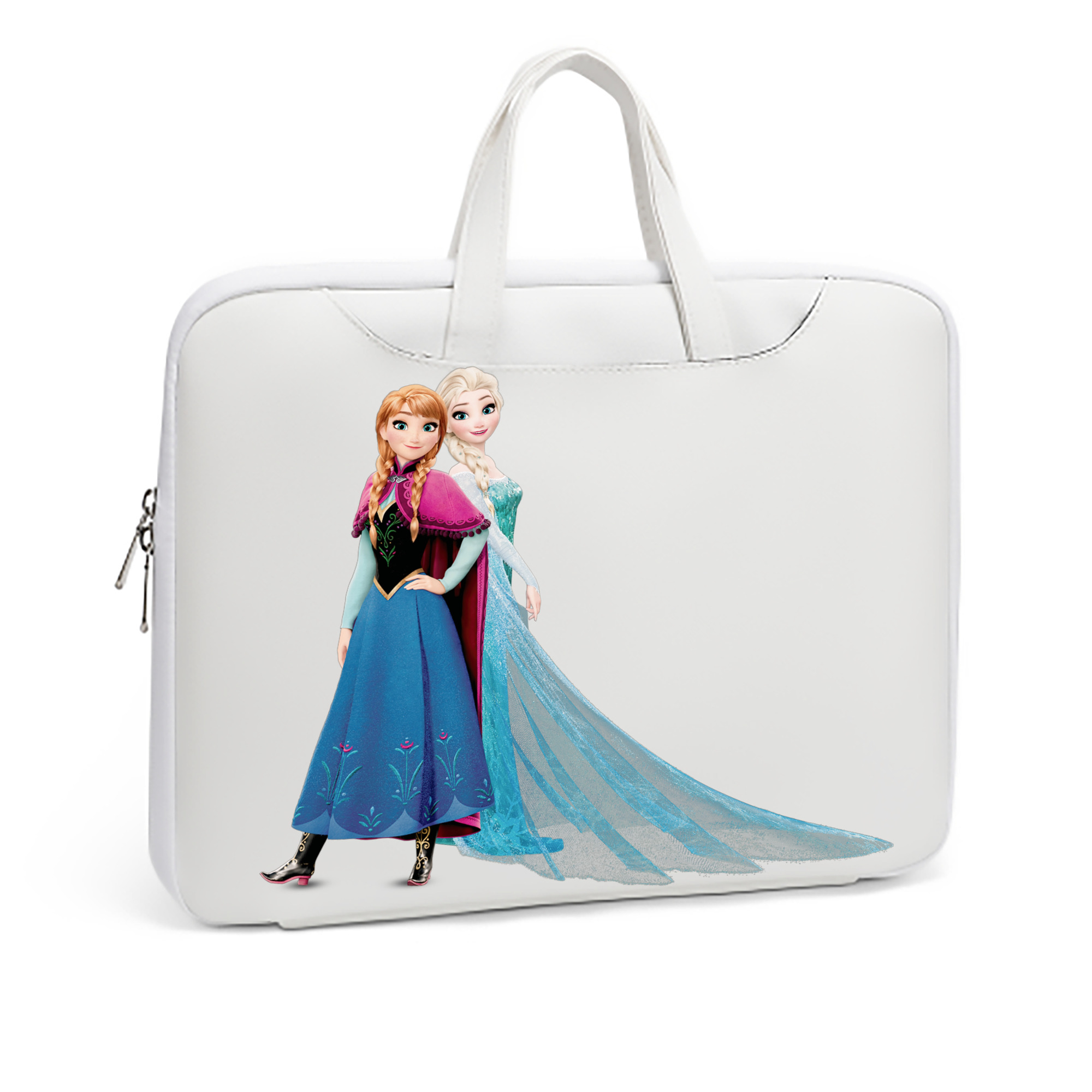 （画像用） アナと雪の女王 アンナ エルサ Frozen Anna Elsa レザーラップトップバッグ　ノートパソコンケース