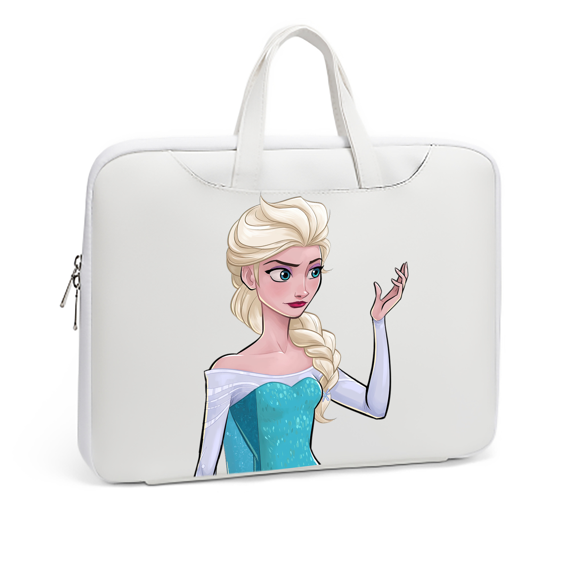 （画像用） アナと雪の女王 アンナ エルサ Frozen Anna Elsa レザーラップトップバッグ　ノートパソコンケース