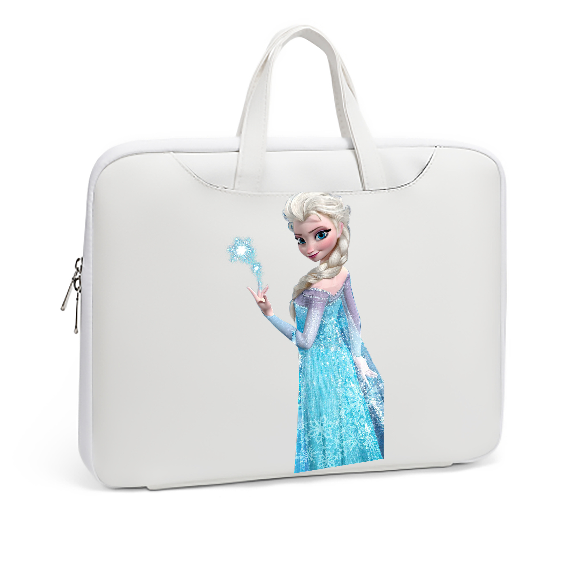 （画像用） アナと雪の女王 アンナ エルサ Frozen Anna Elsa レザーラップトップバッグ　ノートパソコンケース