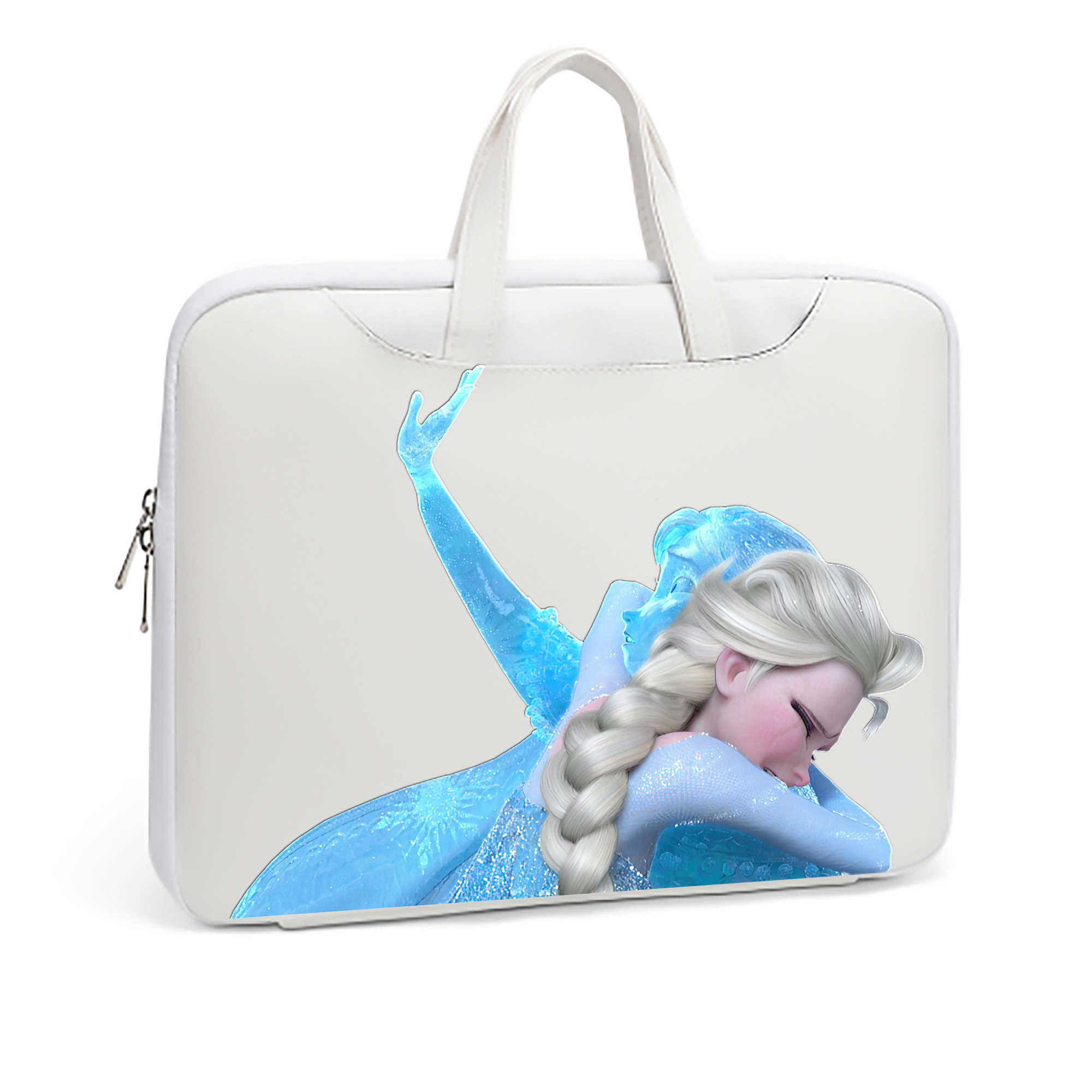 （画像用） アナと雪の女王 アンナ エルサ Frozen Anna Elsa レザーラップトップバッグ　ノートパソコンケース