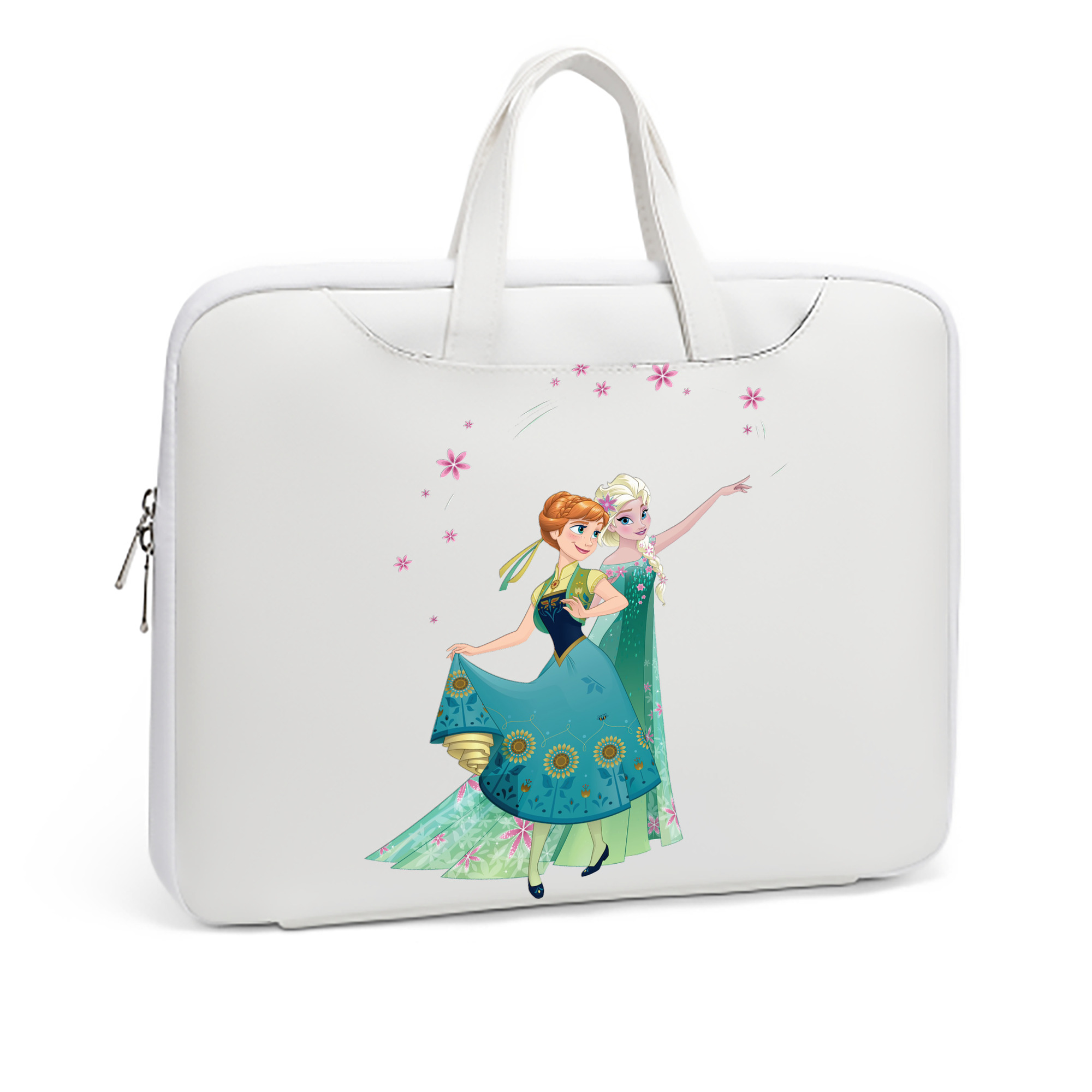 （画像用） アナと雪の女王 アンナ エルサ Frozen Anna Elsa レザーラップトップバッグ　ノートパソコンケース