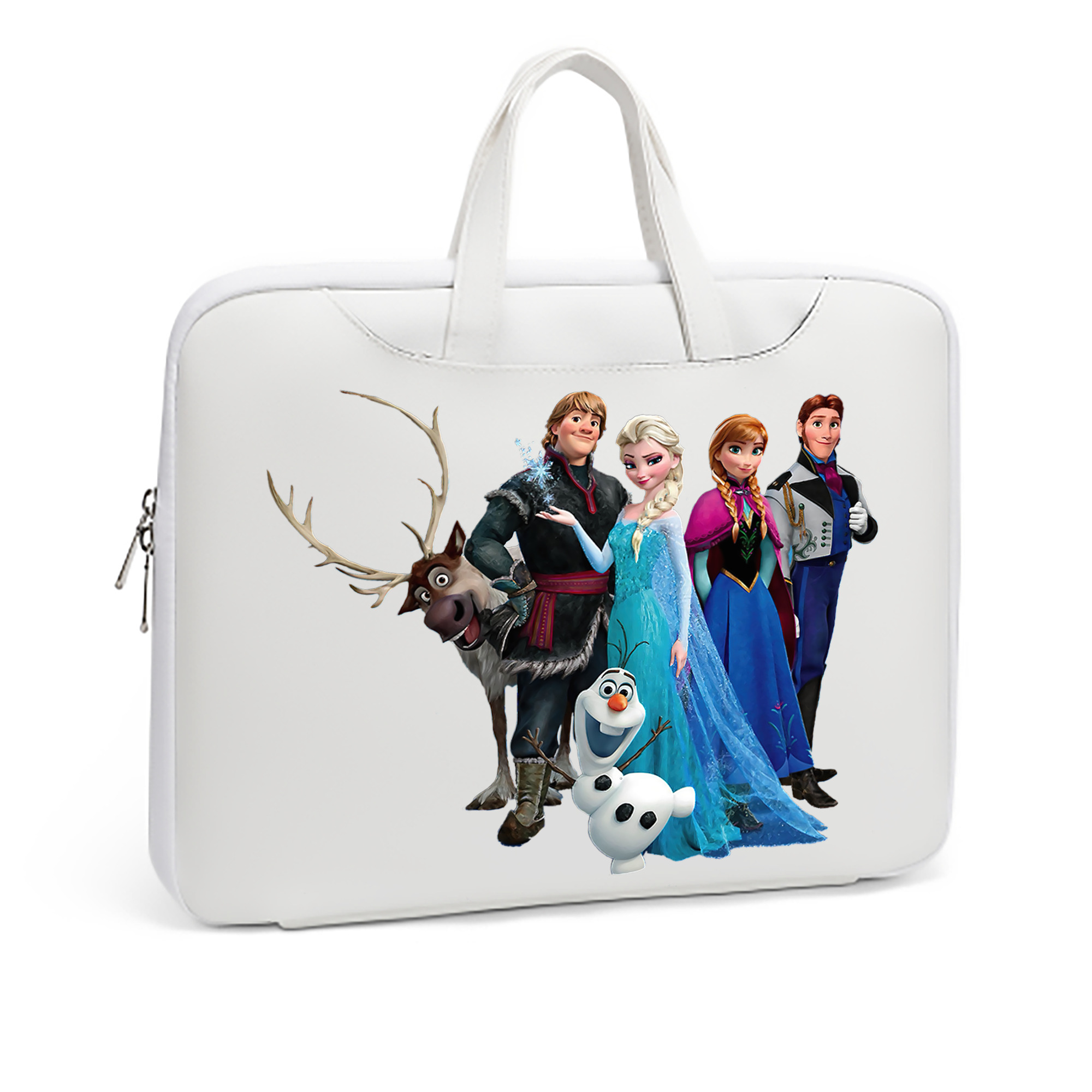 （画像用） アナと雪の女王 アンナ エルサ Frozen Anna Elsa レザーラップトップバッグ　ノートパソコンケース