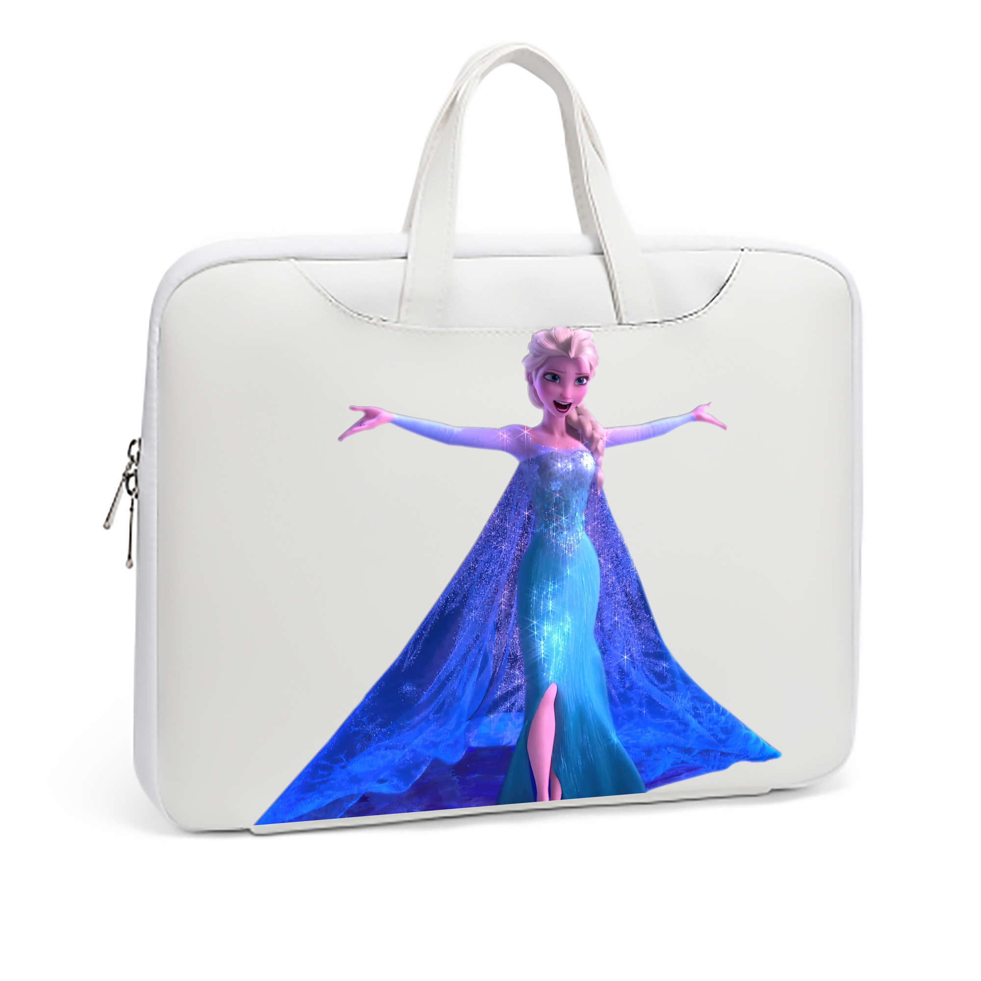 （画像用） アナと雪の女王 アンナ エルサ Frozen Anna Elsa レザーラップトップバッグ　ノートパソコンケース