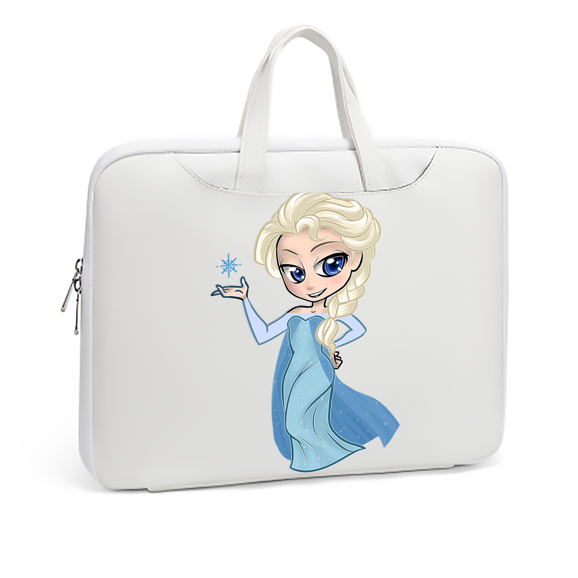 （画像用） アナと雪の女王 アンナ エルサ Frozen Anna Elsa レザーラップトップバッグ　ノートパソコンケース