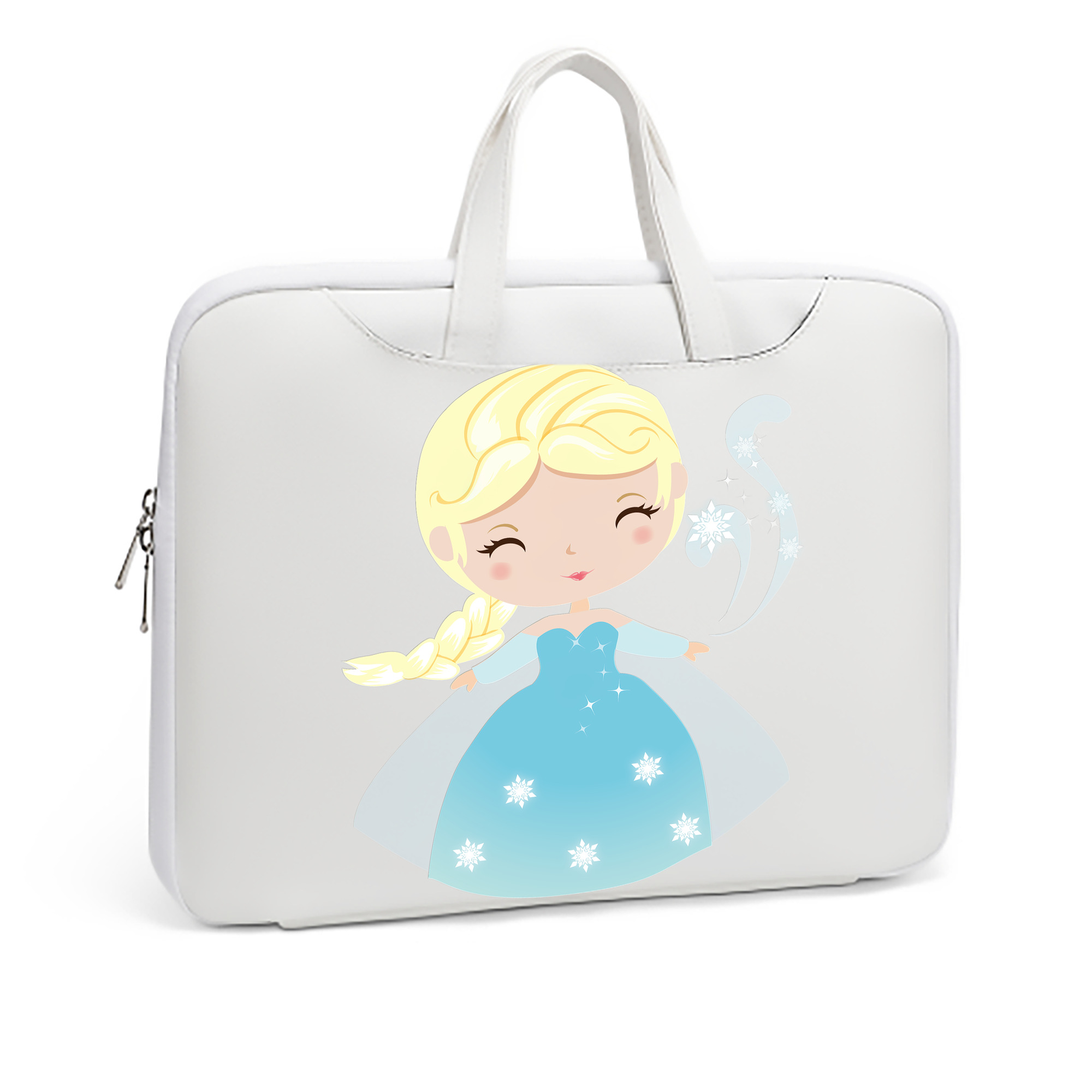 （画像用） アナと雪の女王 アンナ エルサ Frozen Anna Elsa レザーラップトップバッグ　ノートパソコンケース