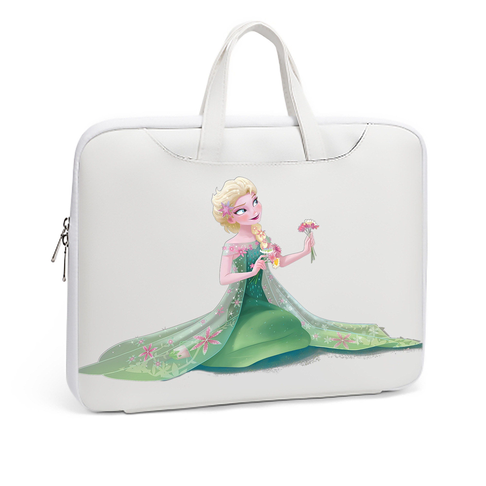 （画像用） アナと雪の女王 アンナ エルサ Frozen Anna Elsa レザーラップトップバッグ　ノートパソコンケース