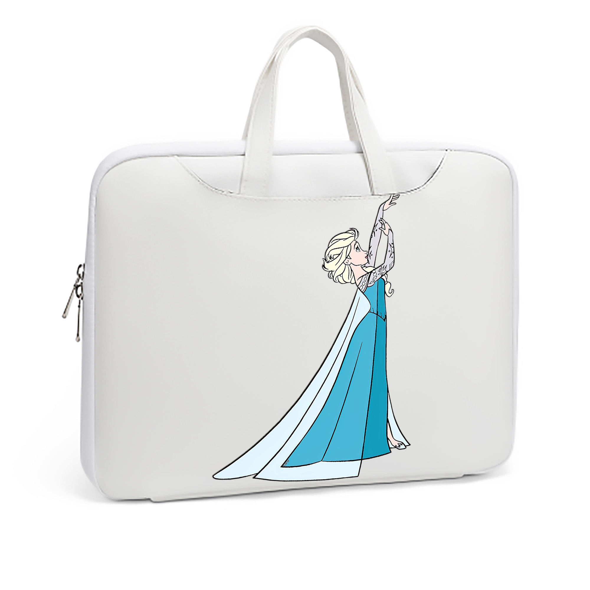 （画像用） アナと雪の女王 アンナ エルサ Frozen Anna Elsa レザーラップトップバッグ　ノートパソコンケース