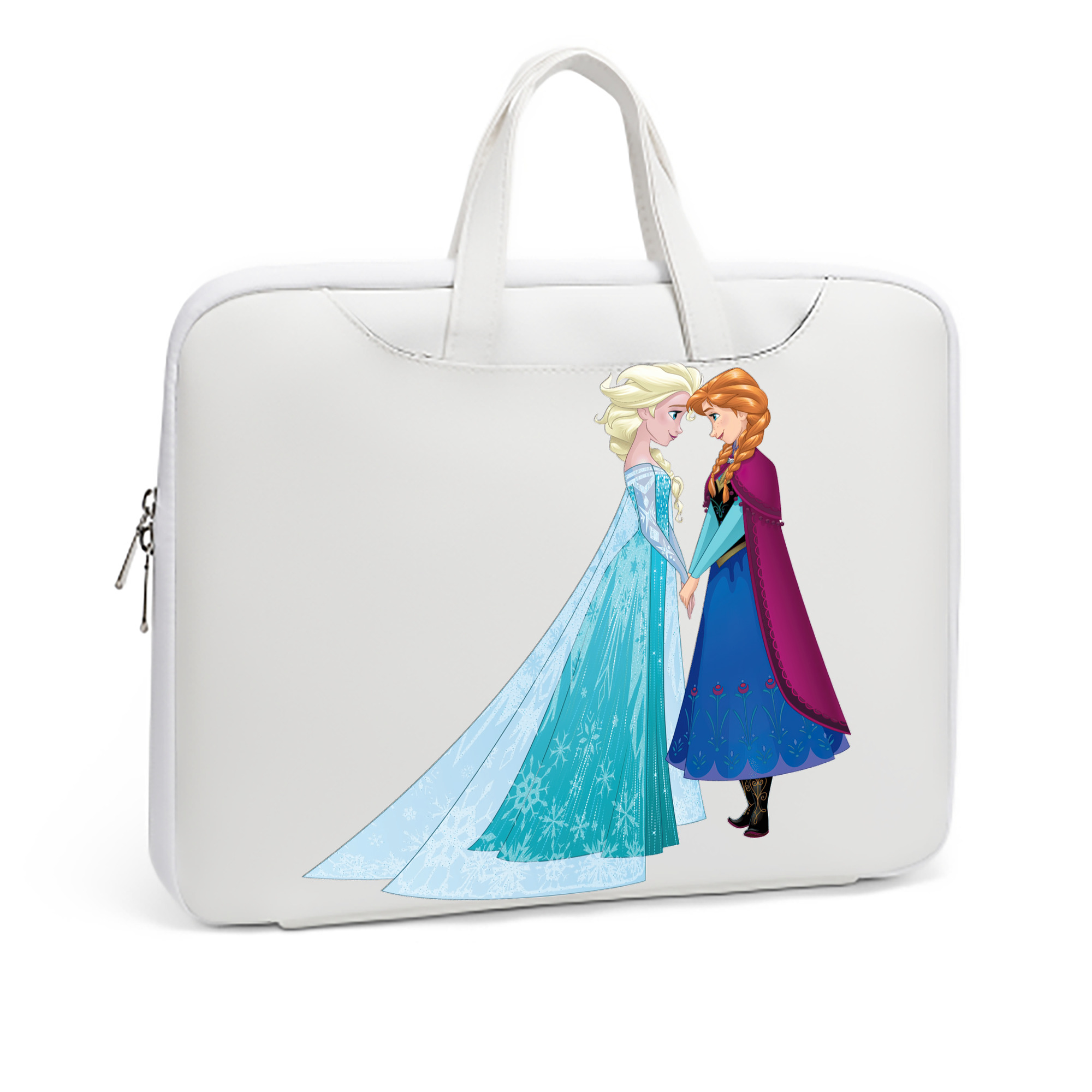 （画像用） アナと雪の女王 アンナ エルサ Frozen Anna Elsa レザーラップトップバッグ　ノートパソコンケース